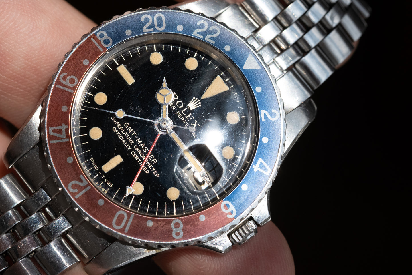 ROLEX GMT Master Ref. 1675 Gilt Mirror Gloss "Wide Swiss" Dial (1966)