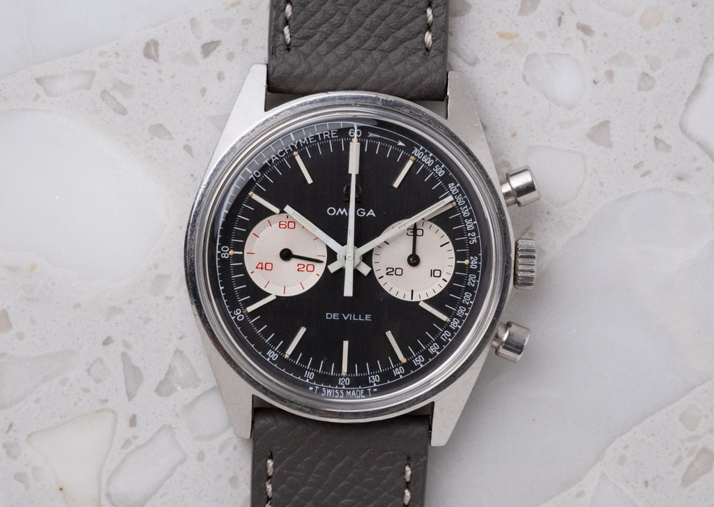 OMEGA De Ville Chronograph Grey Reverse Panda Dial Ref. 145.017 (1970)