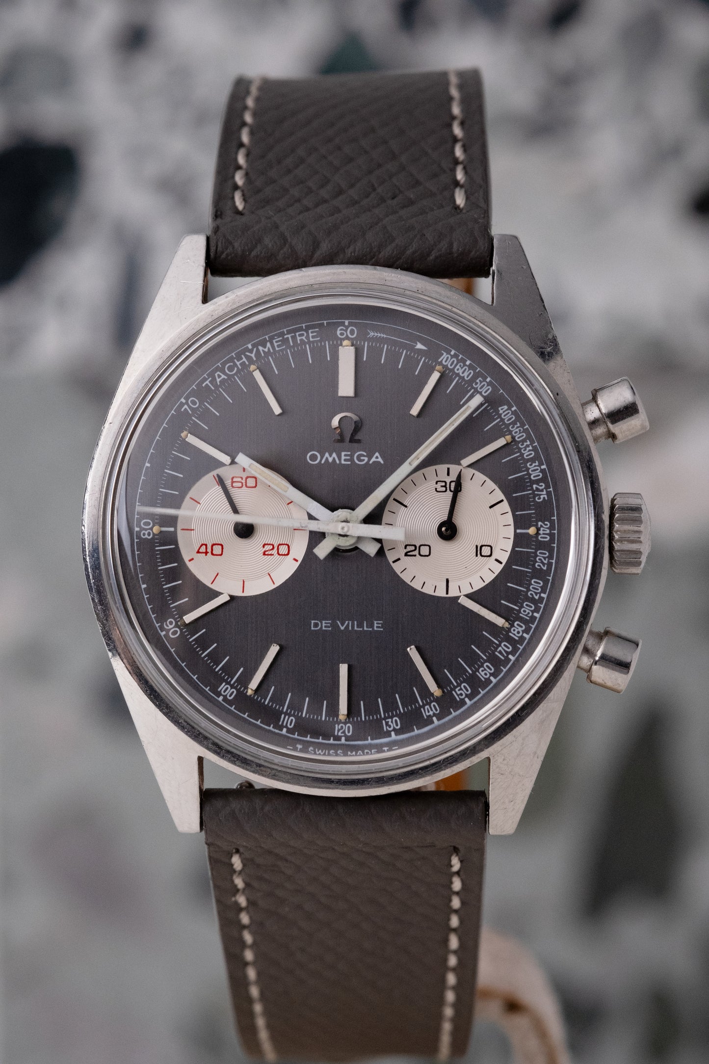 OMEGA De Ville Chronograph Grey Reverse Panda Dial Ref. 145.017 (1970)