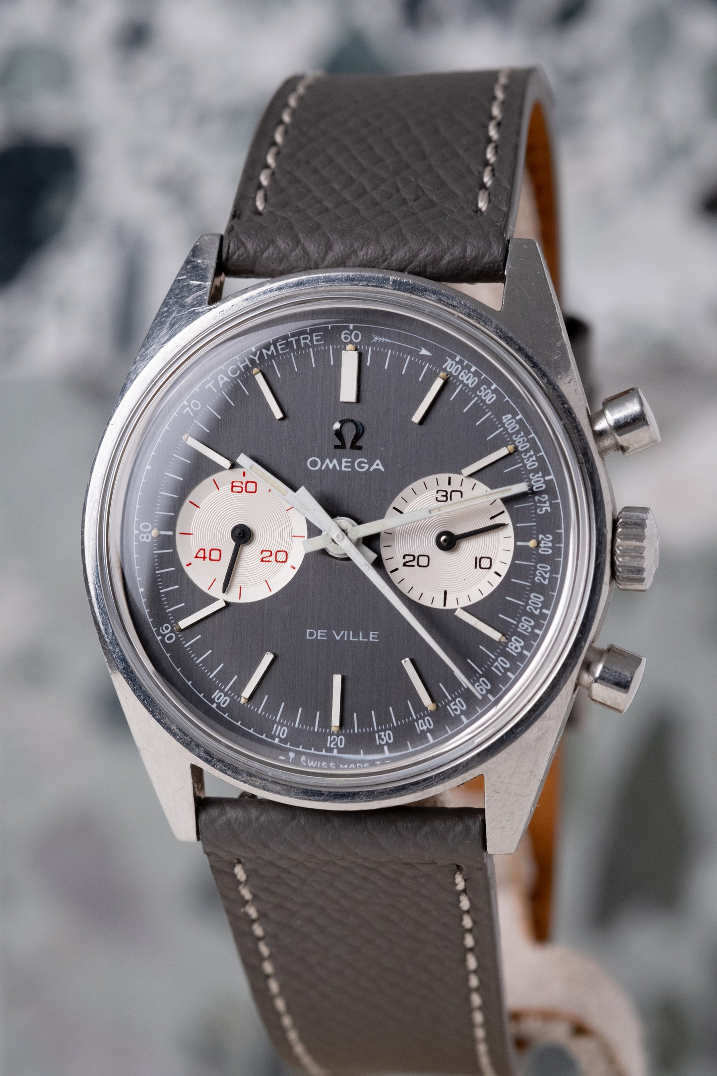 OMEGA De Ville Chronograph Grey Reverse Panda Dial Ref. 145.017 (1970)