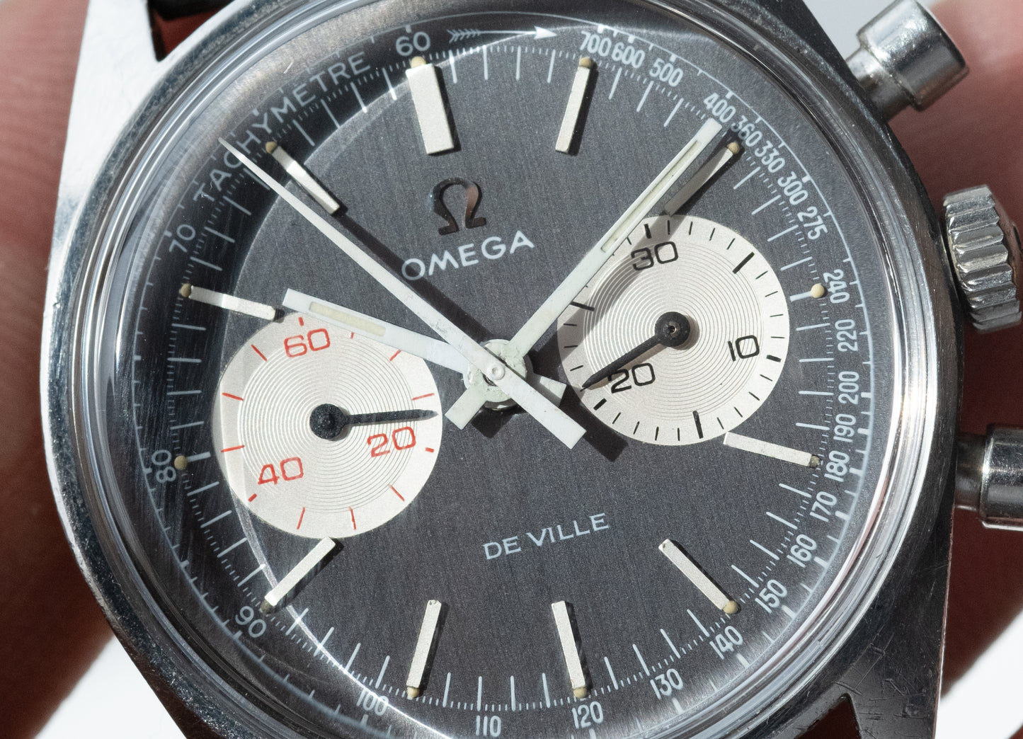 OMEGA De Ville Chronograph Grey Reverse Panda Dial Ref. 145.017 (1970)