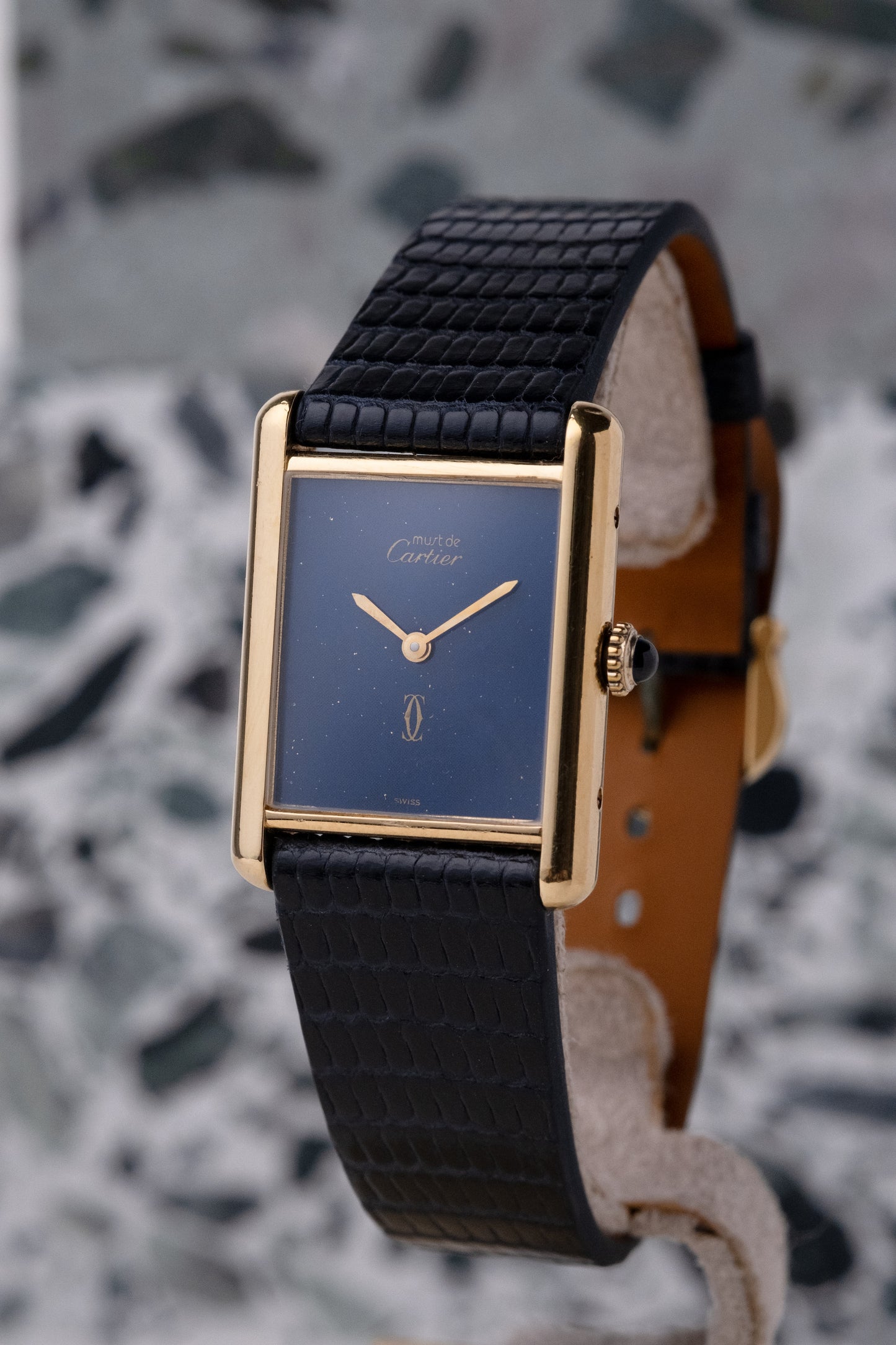 CARTIER Must de Cartier Tank Blue Lapis Manual Wind (c. 1970s)
