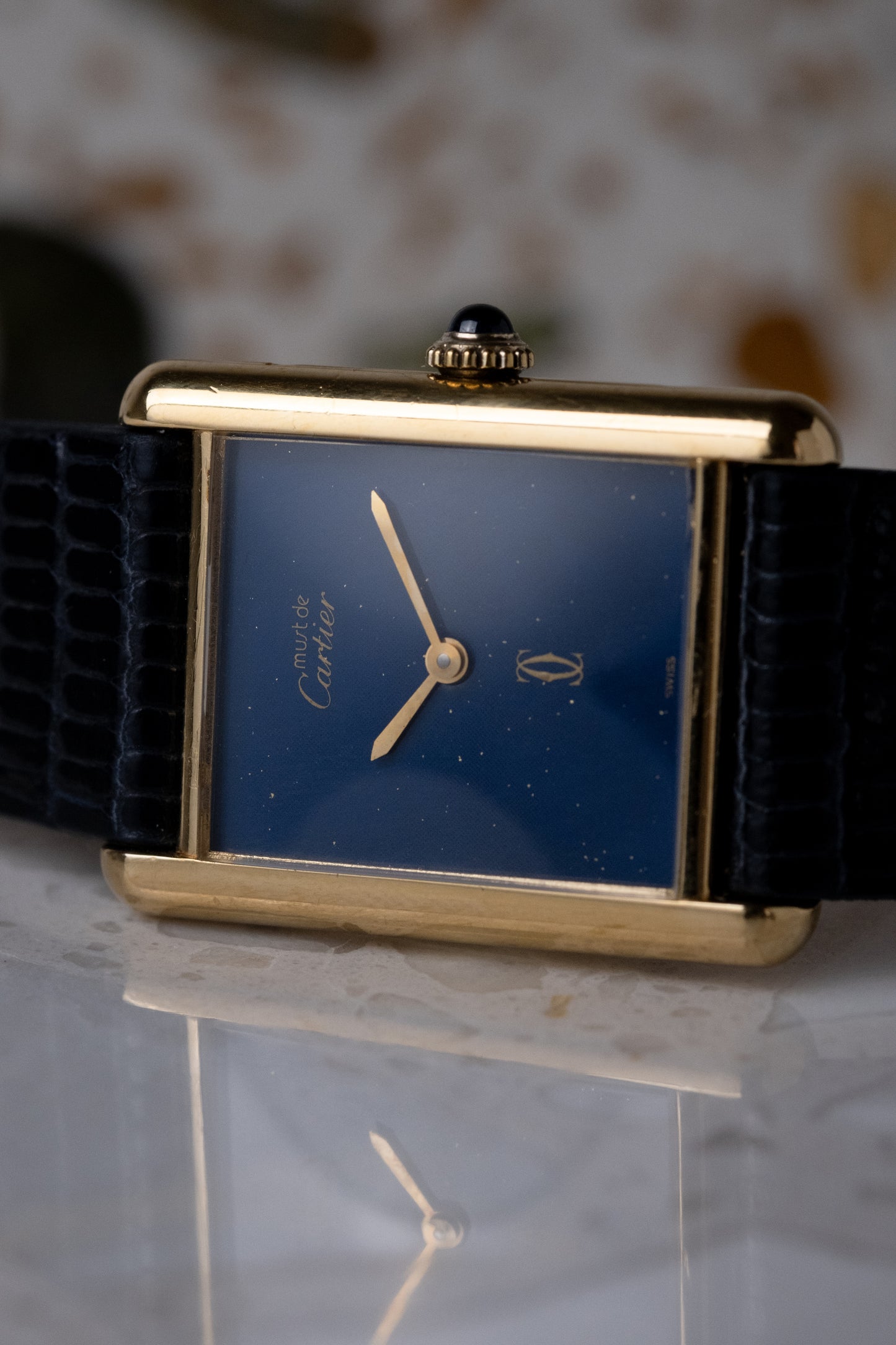 CARTIER Must de Cartier Tank Blue Lapis Manual Wind (c. 1970s)