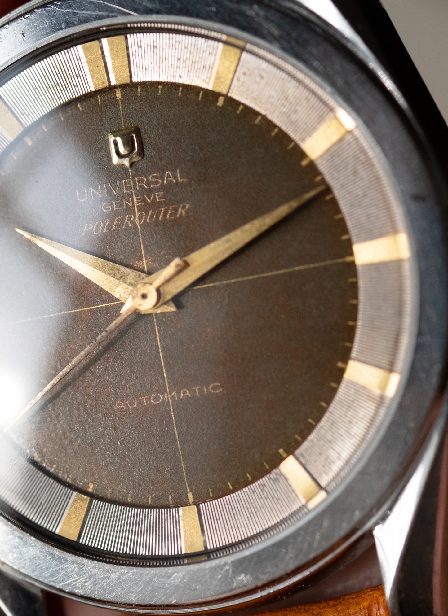UNIVERSAL GENEVE Polerouter Ref. 20217-9 Tropical Dial (1955)