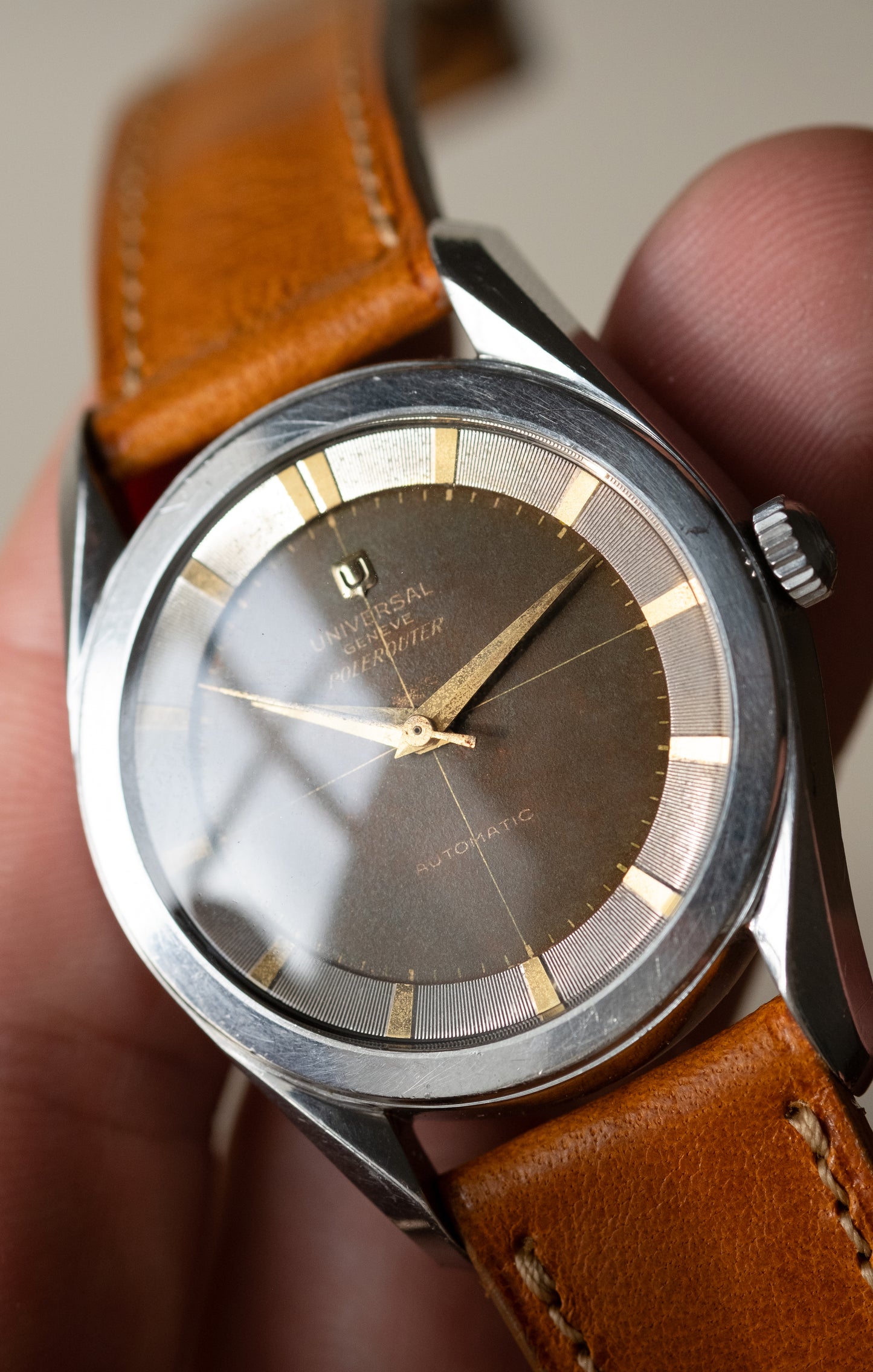 UNIVERSAL GENEVE Polerouter Ref. 20217-9 Tropical Dial (1955)