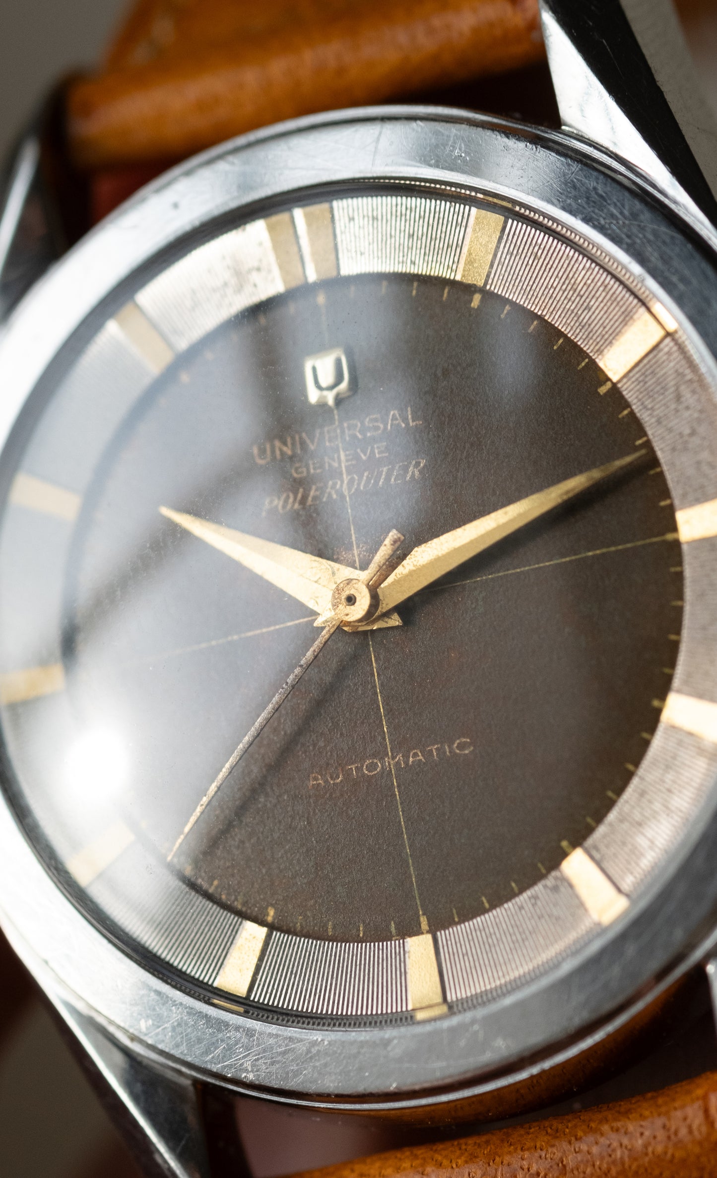 UNIVERSAL GENEVE Polerouter Ref. 20217-9 Tropical Dial (1955)