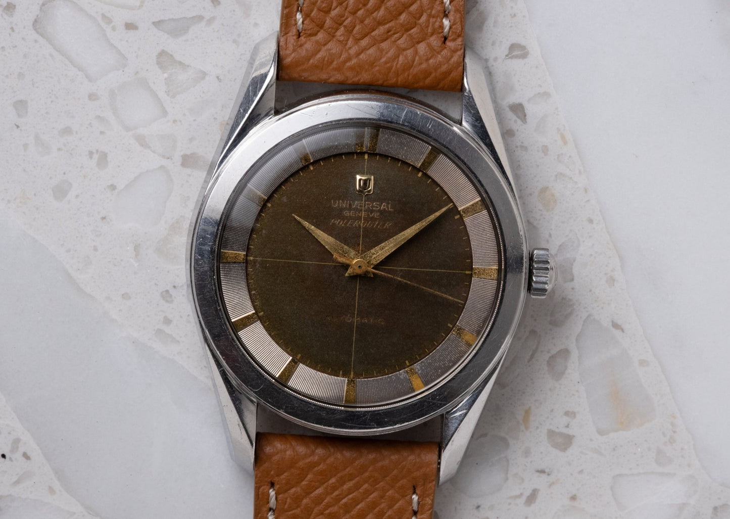UNIVERSAL GENEVE Polerouter Ref. 20217-9 Tropical Dial (1955)