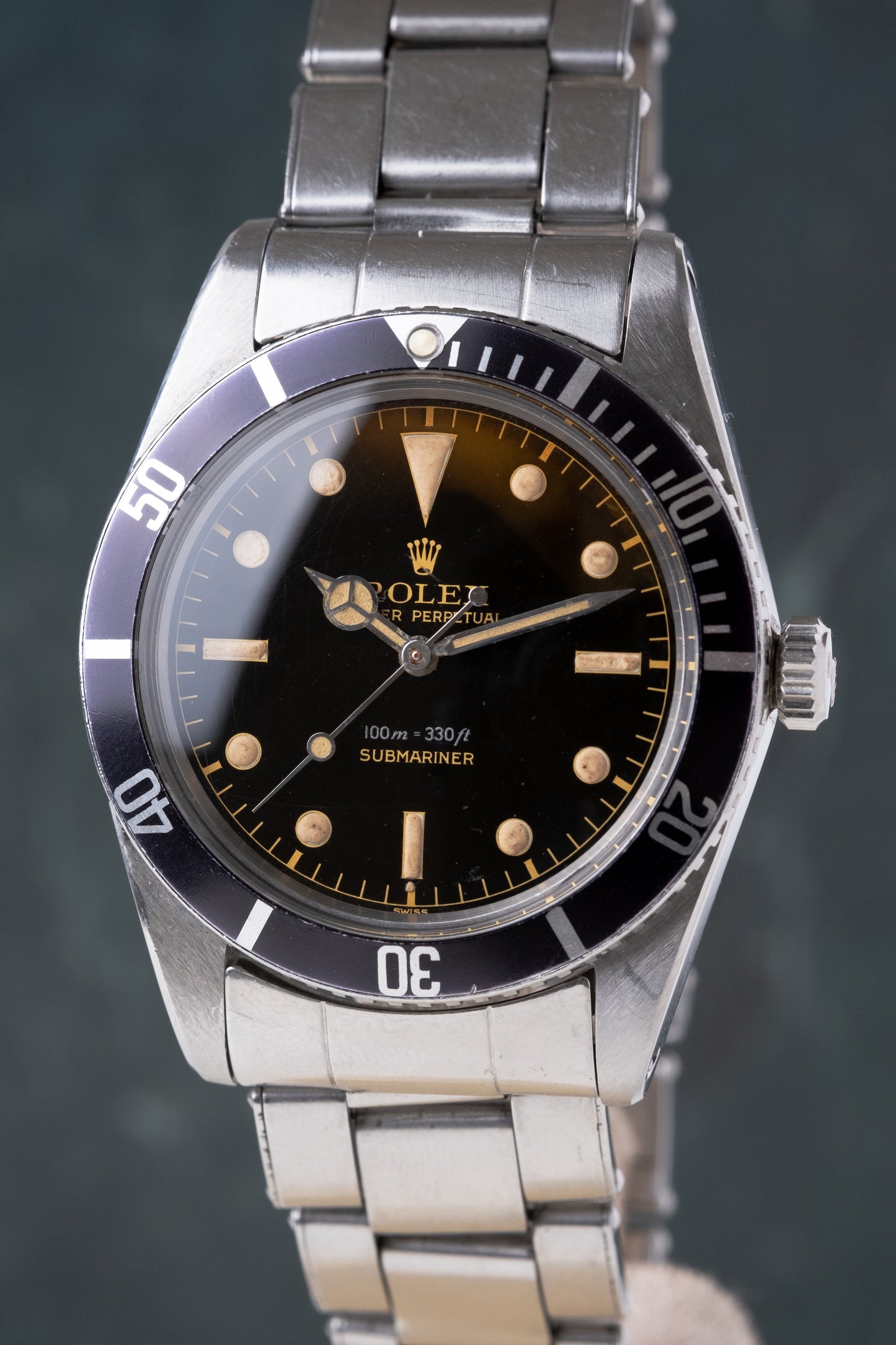 ROLEX Submariner Small Crown Ref. 5508 Gilt Exclamation Point Dial Box, Guarantee and Service Papers (1959)