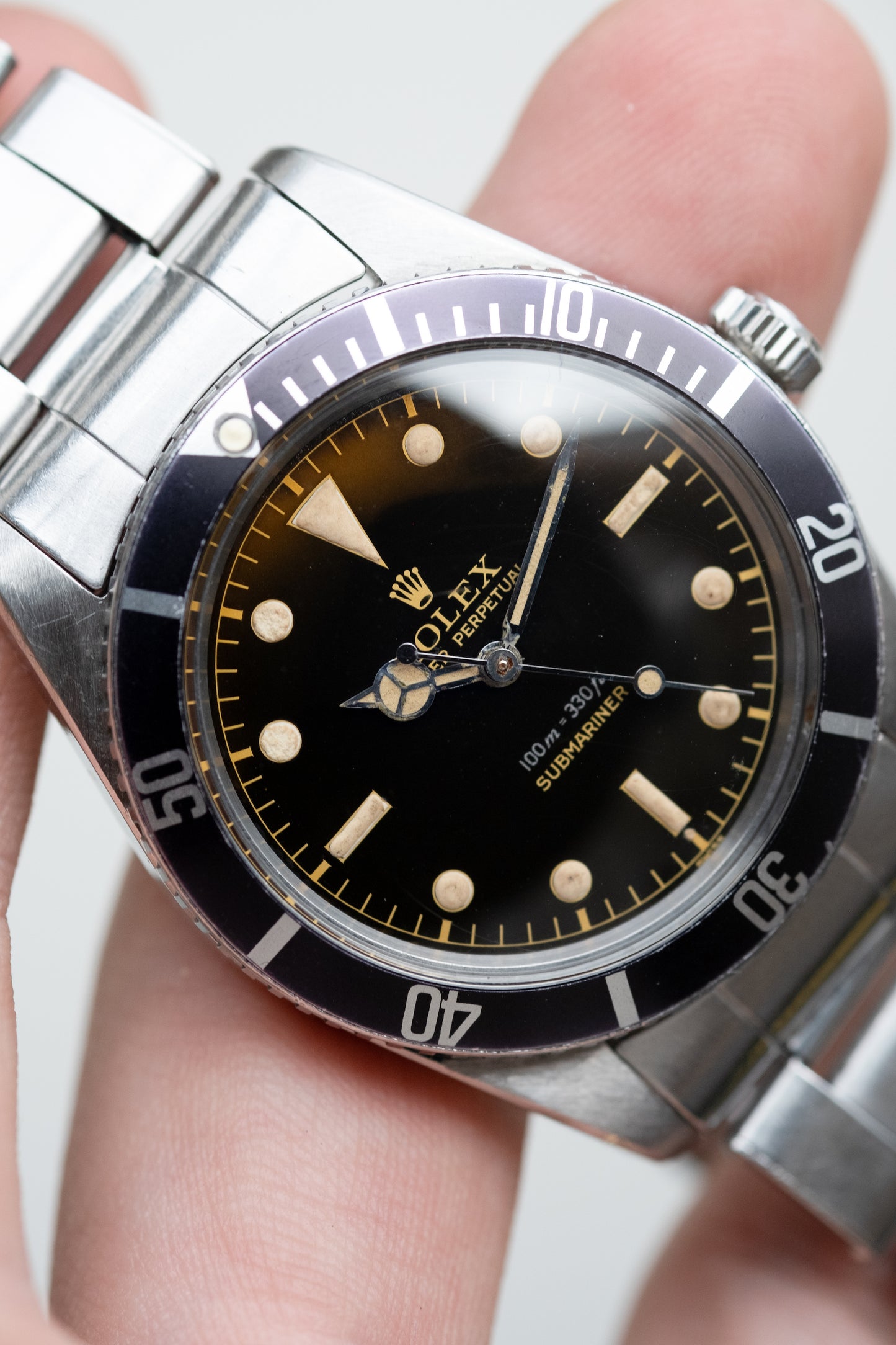 ROLEX Submariner Small Crown Ref. 5508 Gilt Exclamation Point Dial Box, Guarantee and Service Papers (1959)