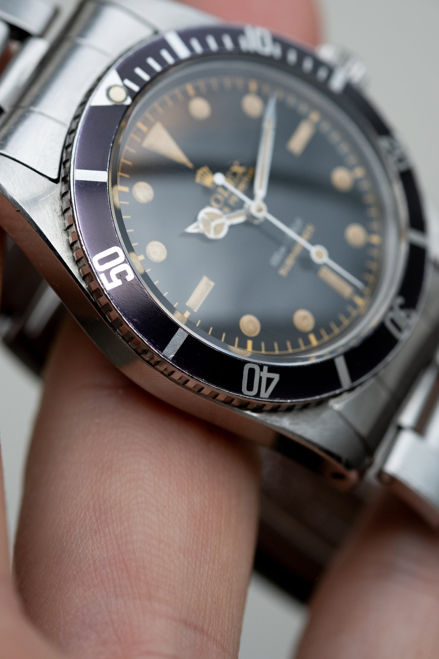 ROLEX Submariner Small Crown Ref. 5508 Gilt Exclamation Point Dial Box, Guarantee and Service Papers (1959)