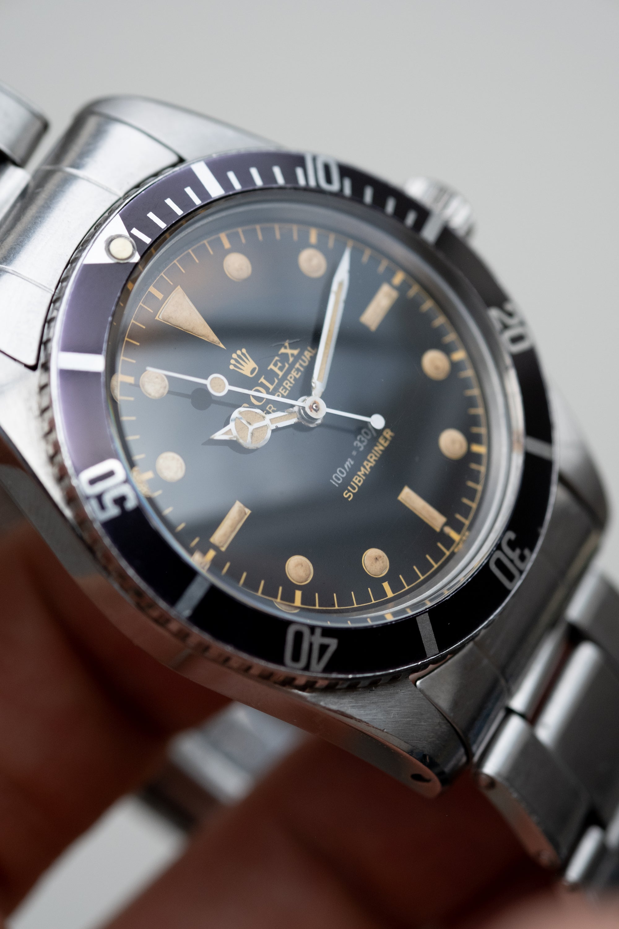 ROLEX Submariner Small Crown Ref. 5508 Gilt Exclamation Point Dial Box, Guarantee and Service Papers (1959)