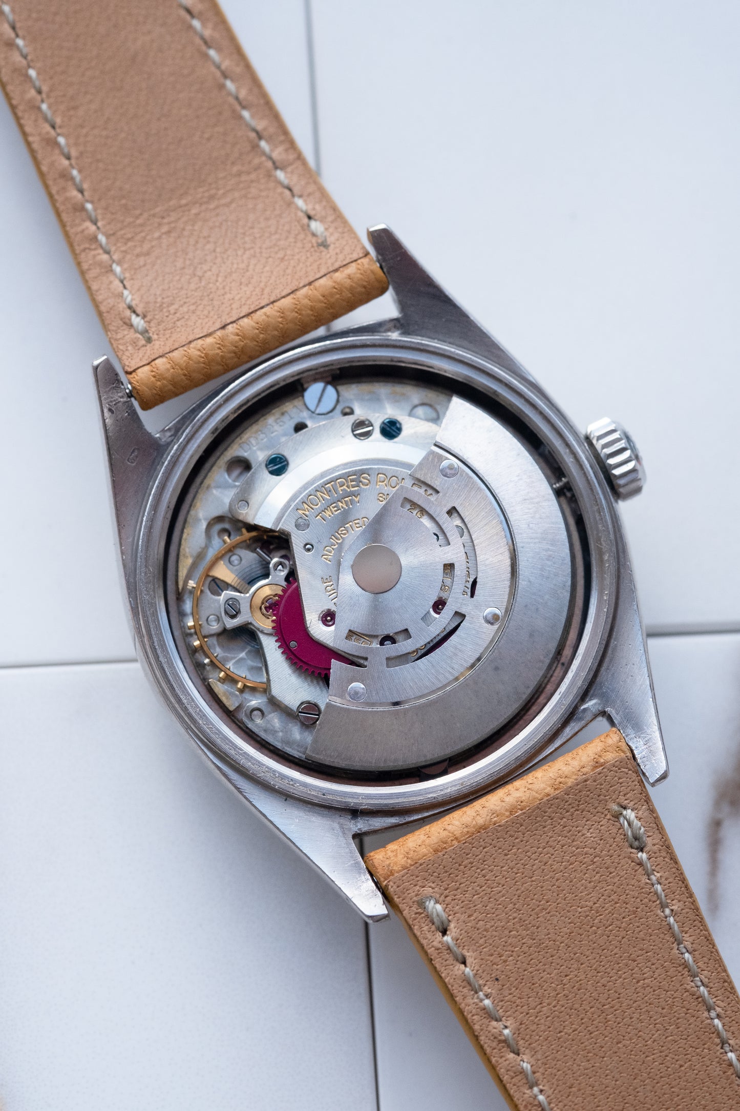ROLEX Day Date Reference 1803 Tropical Salmon Pink Dial No lume Kanji Japanese Disc (1962)