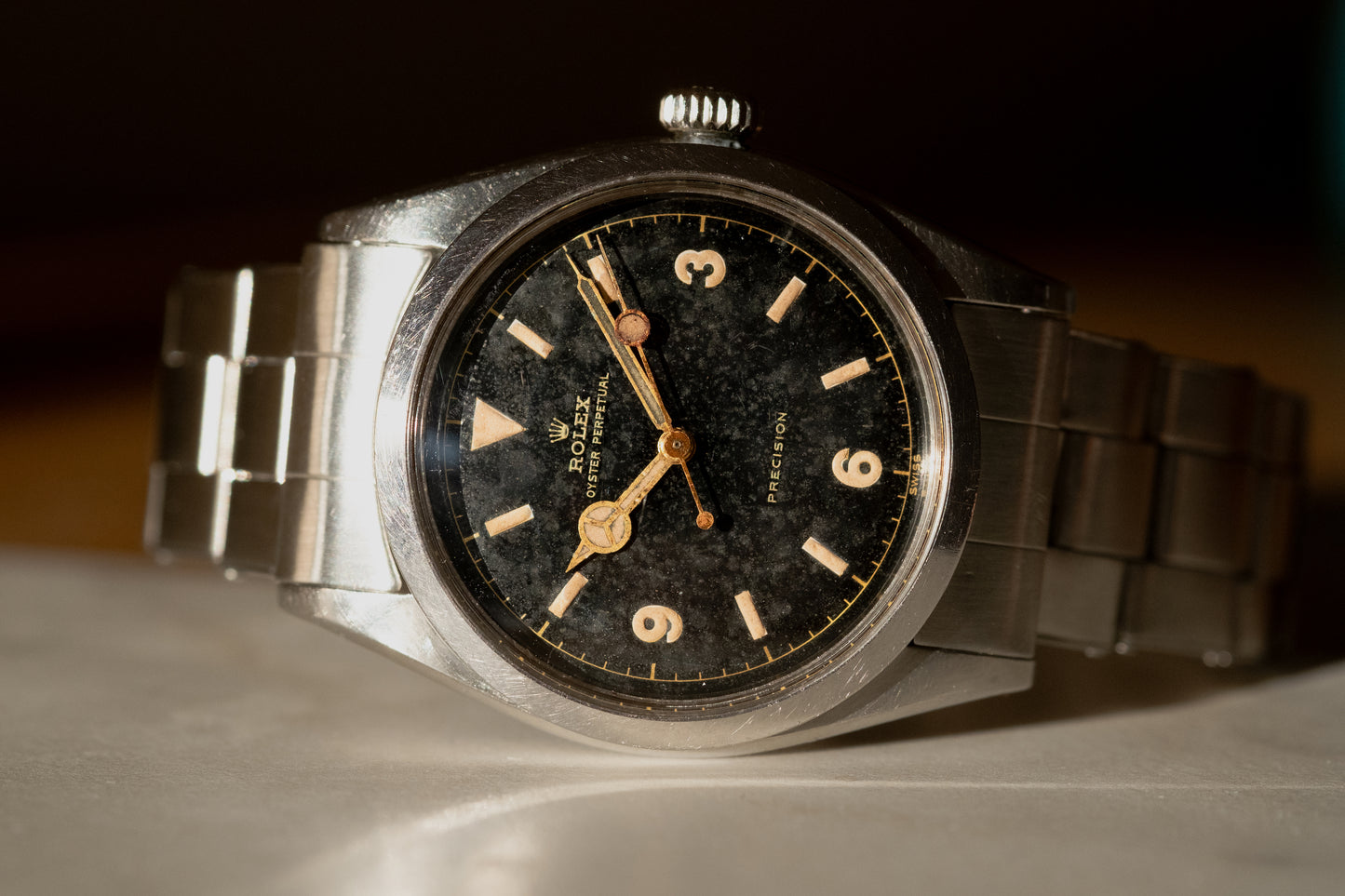 ROLEX Explorer Ref. 6150 Gilt Chapter Ring Swiss only Lollipop Dial (1953)