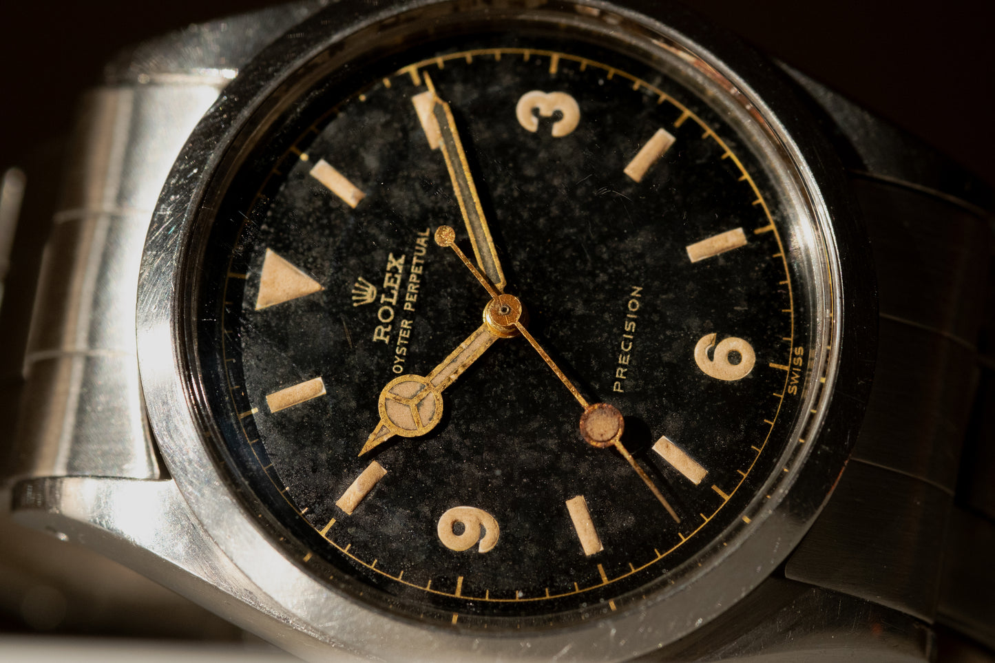 ROLEX Explorer Ref. 6150 Gilt Chapter Ring Swiss only Lollipop Dial (1953)
