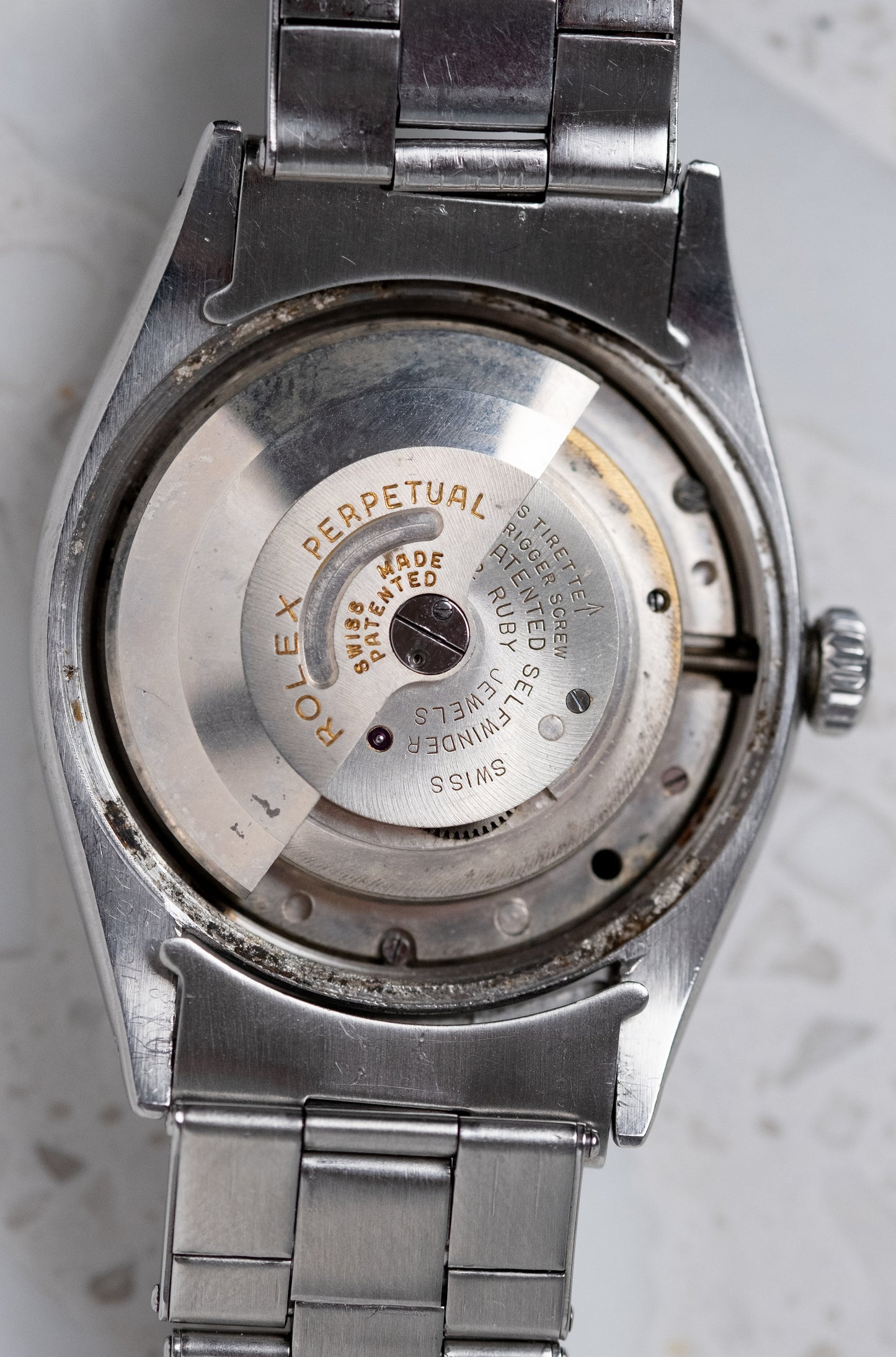 ROLEX Explorer Ref. 6150 Gilt Chapter Ring Swiss only Lollipop Dial (1953)