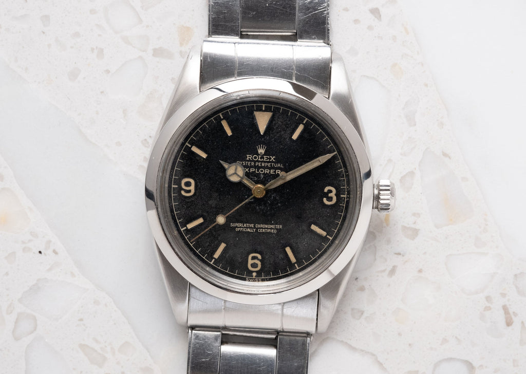 ROLEX Explorer ref. 1016 Type 1 Gilt Gloss Chapter Ring Exclamation Mark (1960)