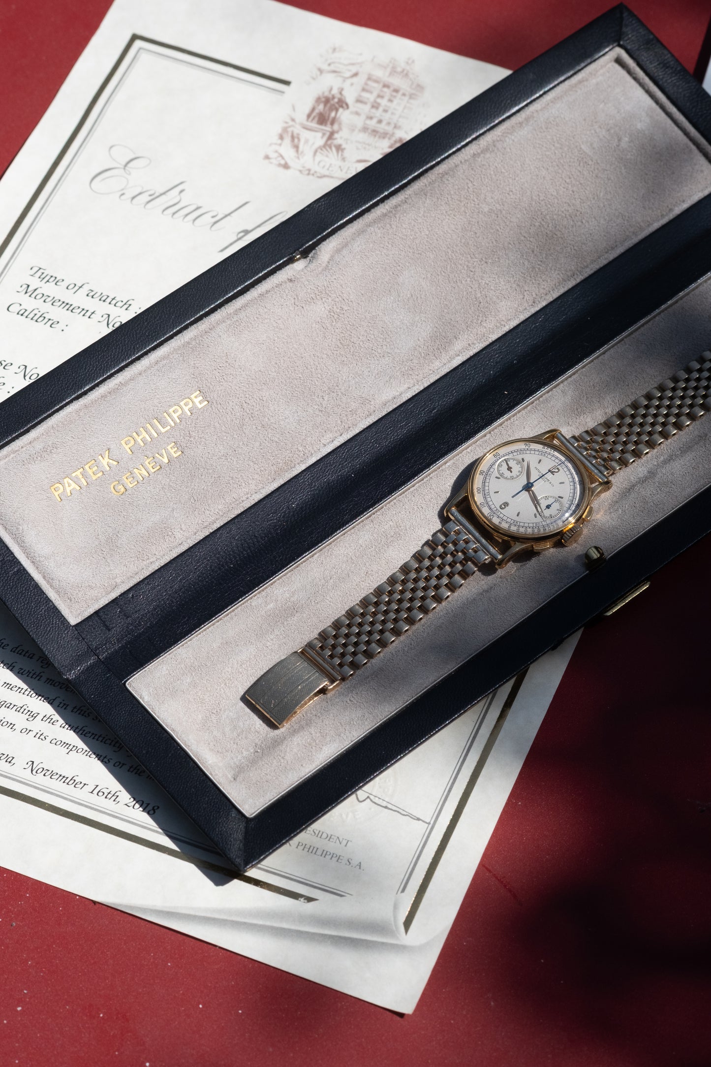 PATEK PHILIPPE Chronograph Ref. 130 Long Signature 18ct Yellow Gold (1947)