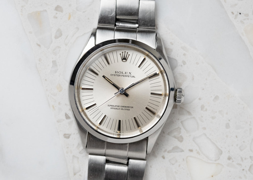 ROLEX Oyster Perpetual Ref. 1002 rare Long Index Dial (1971)
