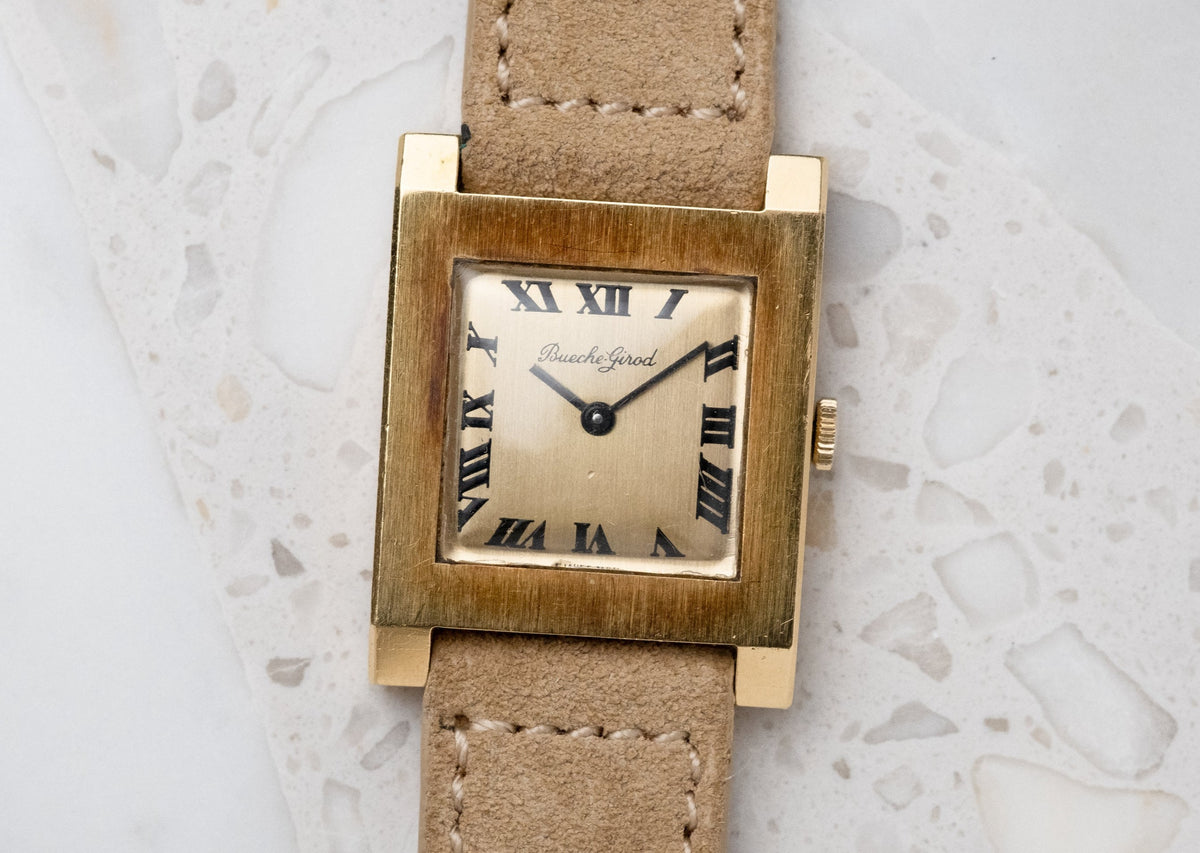 BUECHE GIROD Tank 18k Yellow Gold (c. 1960s)