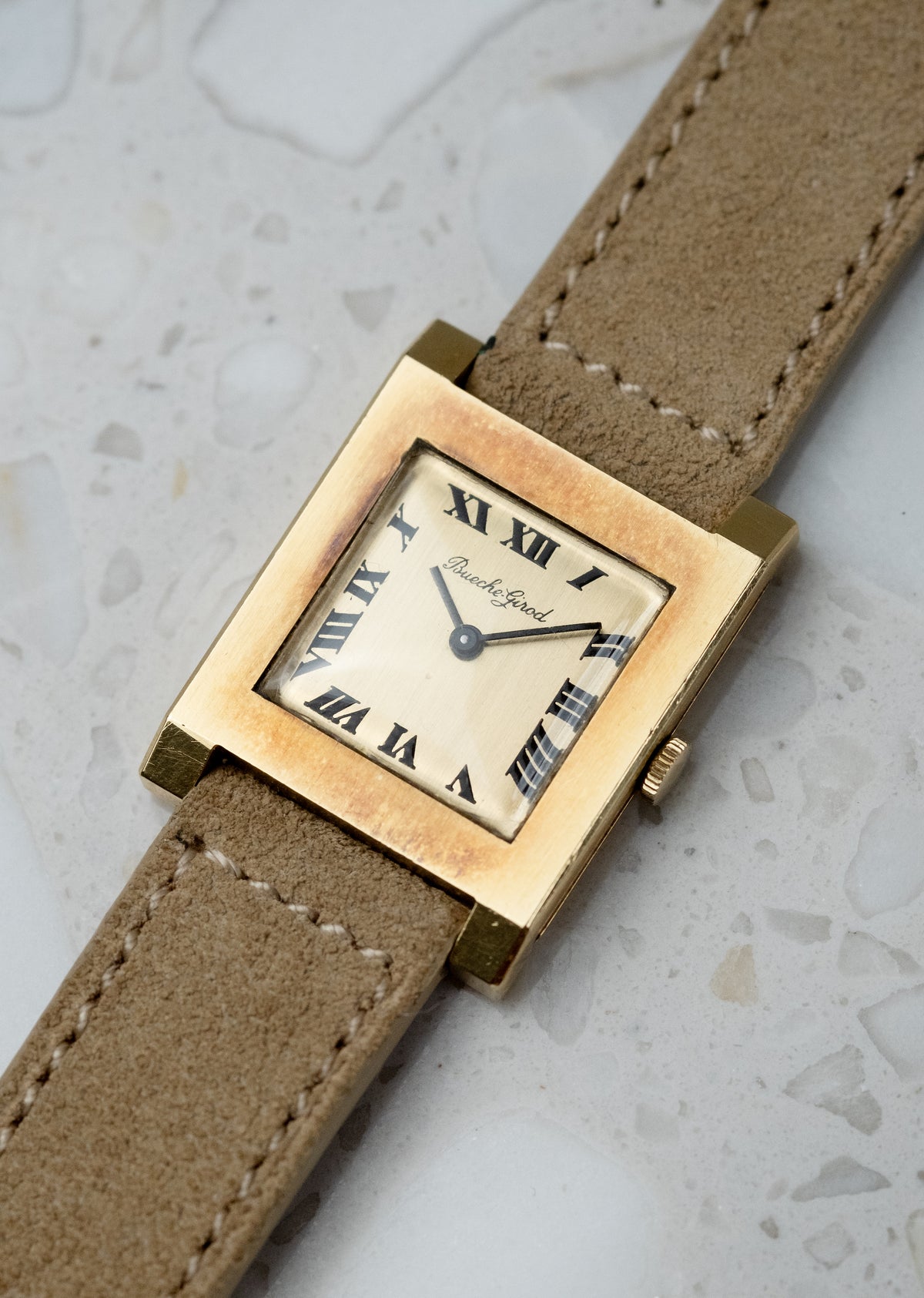 BUECHE GIROD Tank 18k Yellow Gold (c. 1960s)