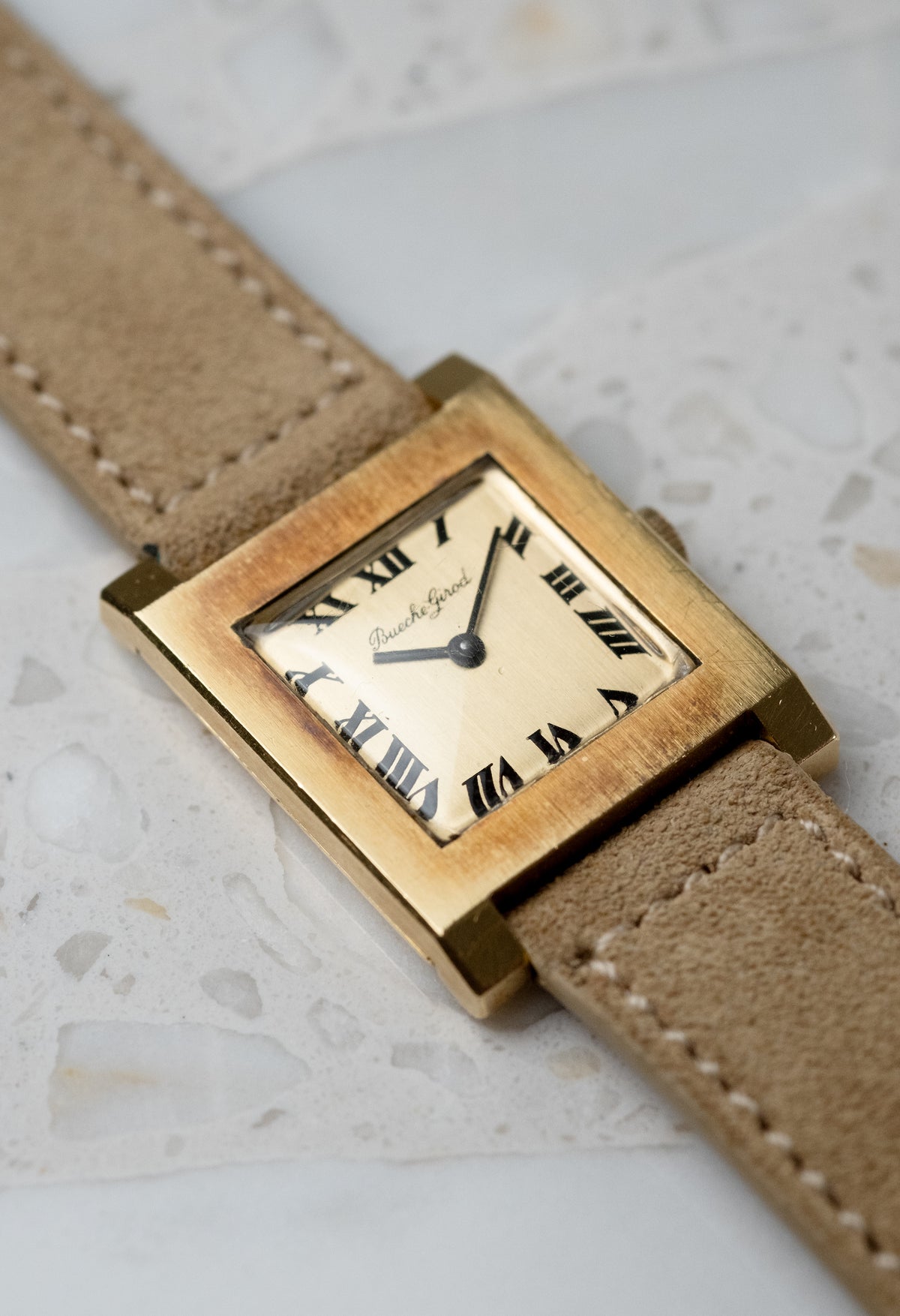 BUECHE GIROD Tank 18k Yellow Gold (c. 1960s)