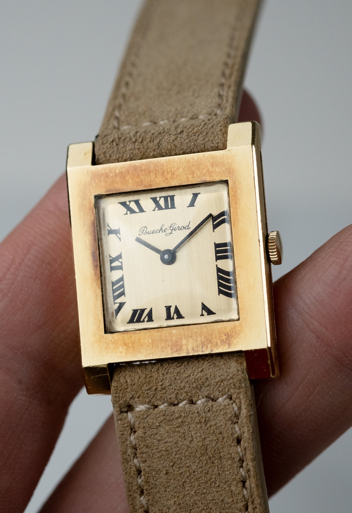 BUECHE GIROD Tank 18k Yellow Gold (c. 1960s)