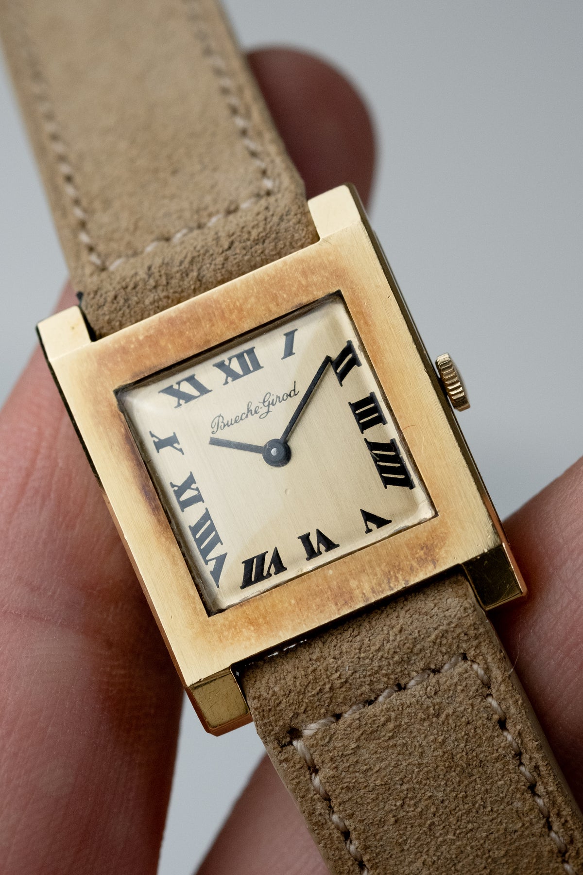 BUECHE GIROD Tank 18k Yellow Gold (c. 1960s)