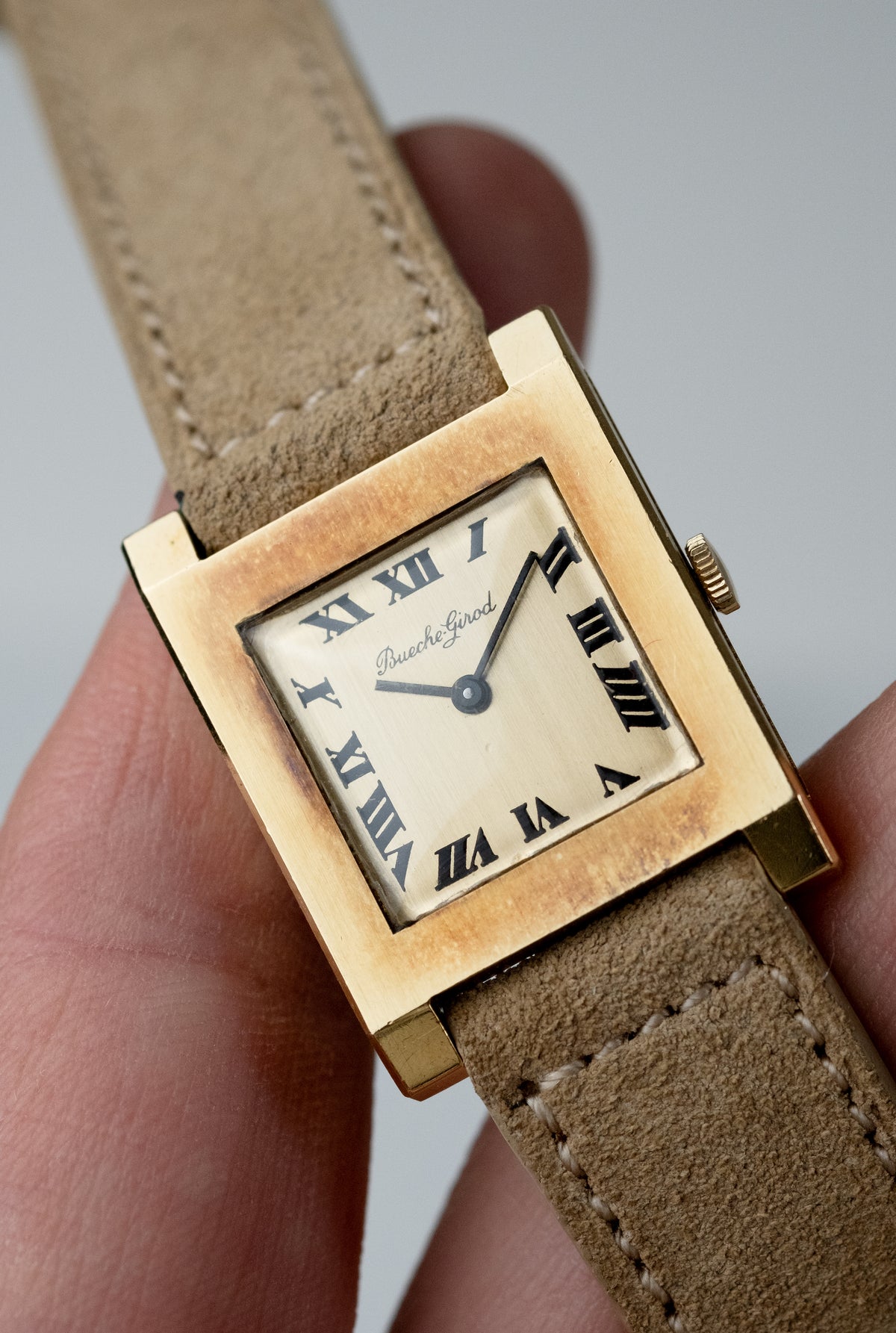 BUECHE GIROD Tank 18k Yellow Gold (c. 1960s)