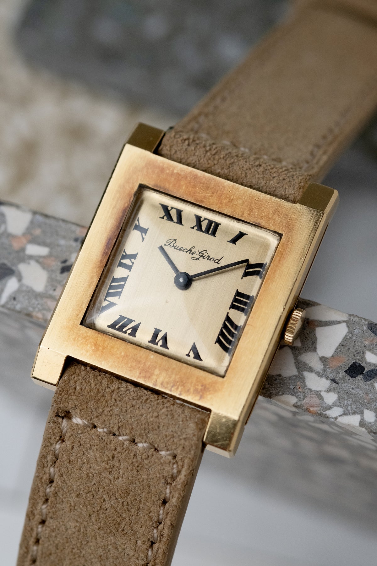 BUECHE GIROD Tank 18k Yellow Gold (c. 1960s)