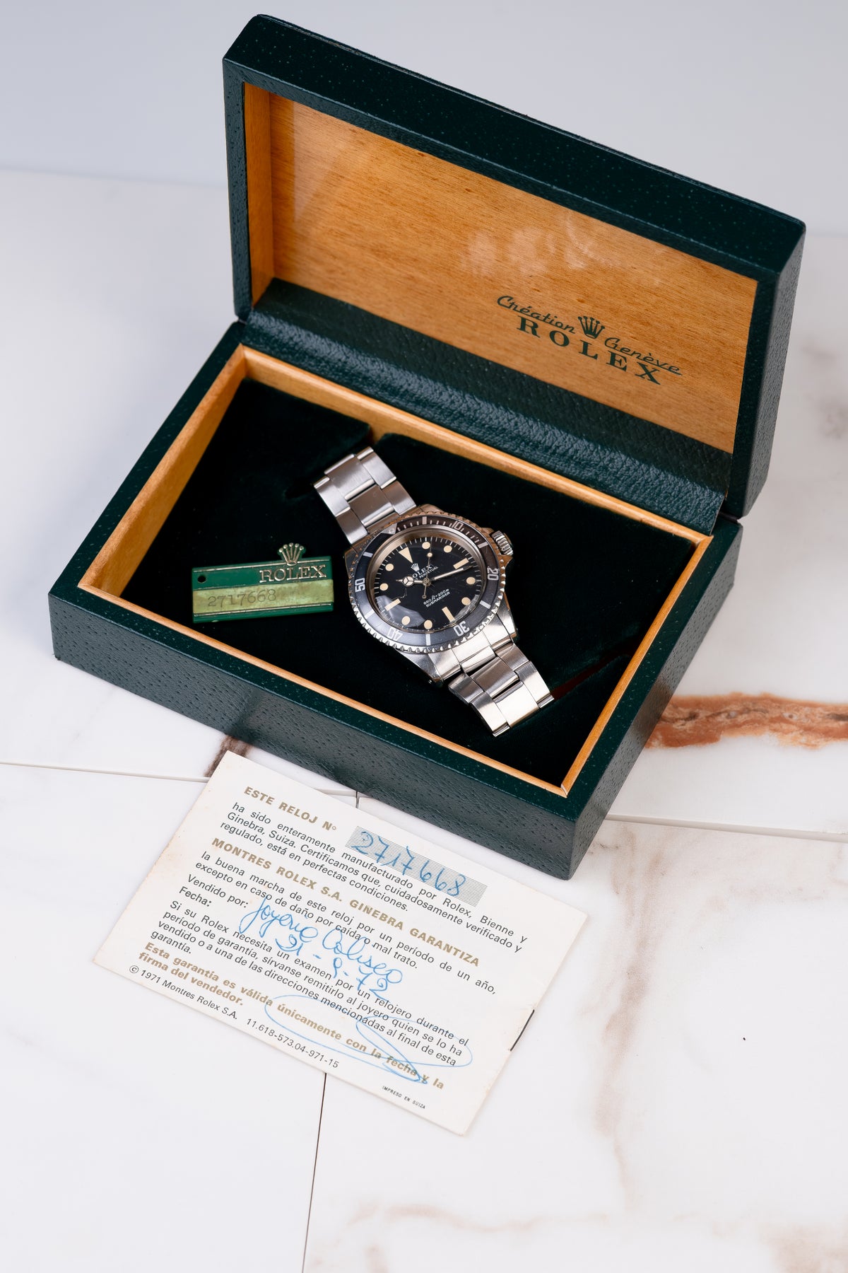 ROLEX Submariner Ref. 5513 with papers (1972)