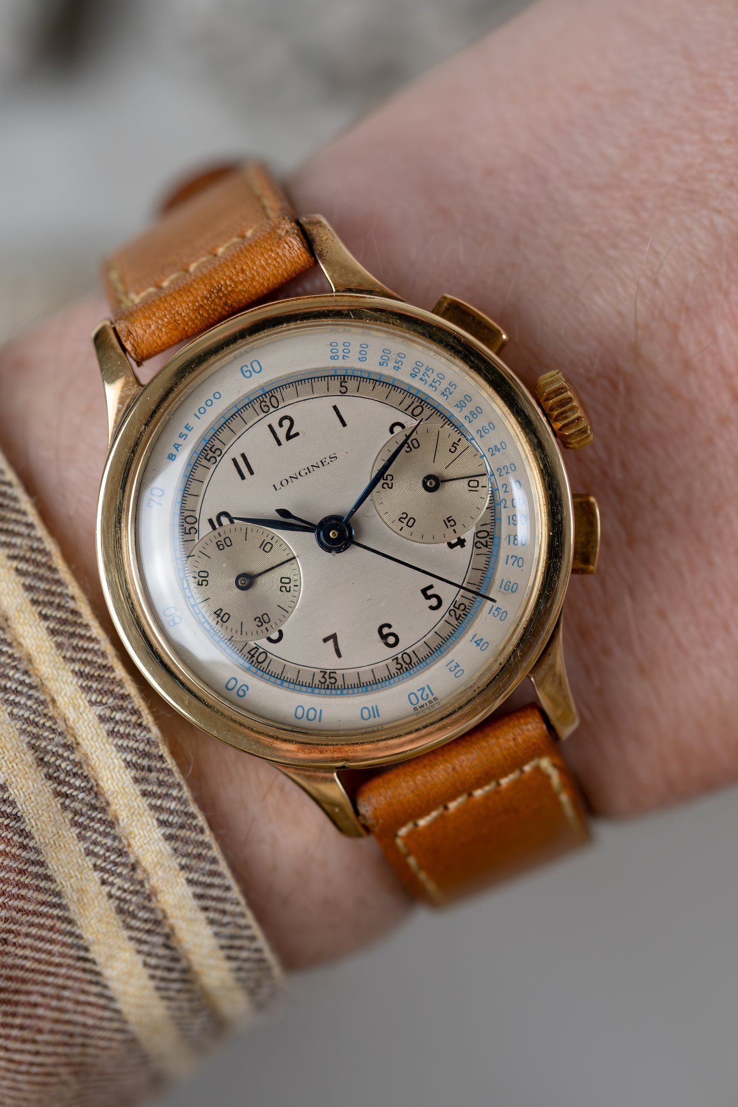 LONGINES 14k Yellow Gold Chronograph Ref. 13ZN (c. 1940)