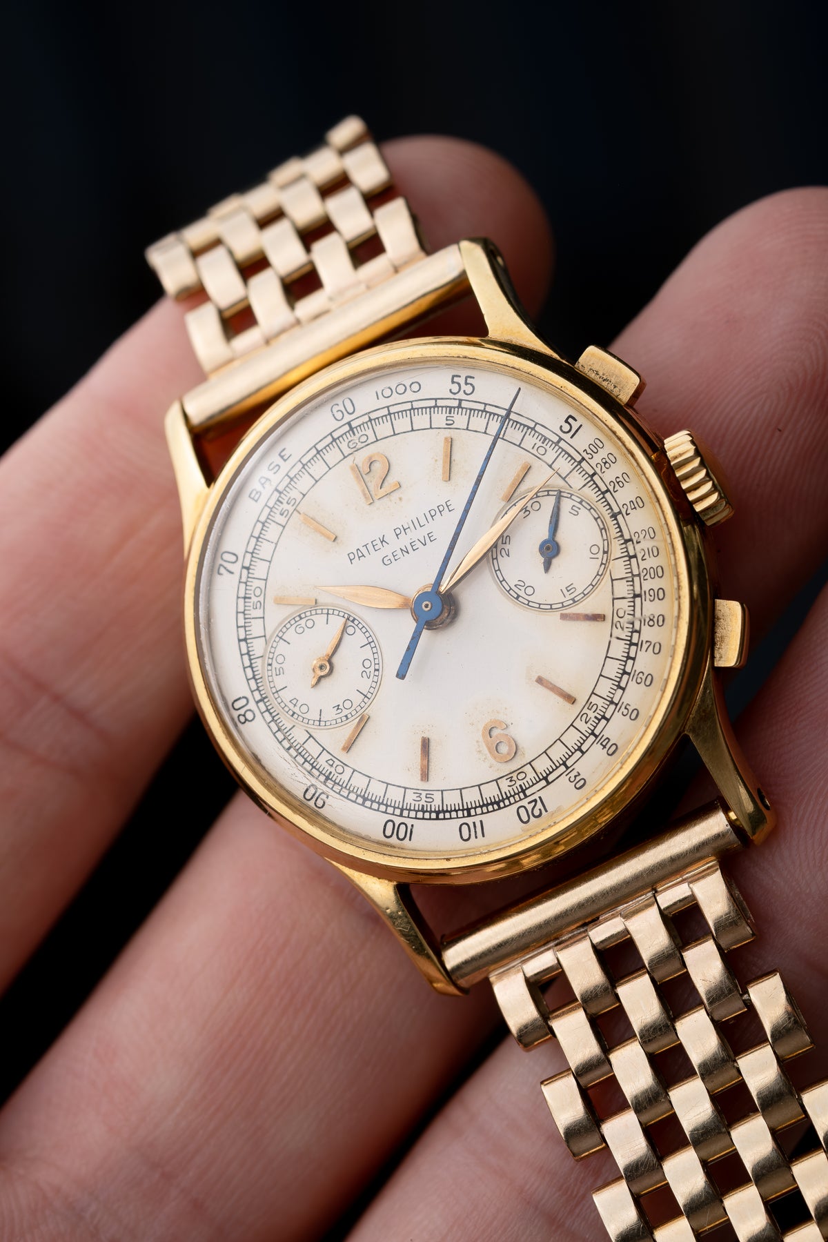 PATEK PHILIPPE Chronograph Ref. 130 Short Signature 18ct Yellow Gold (1955)