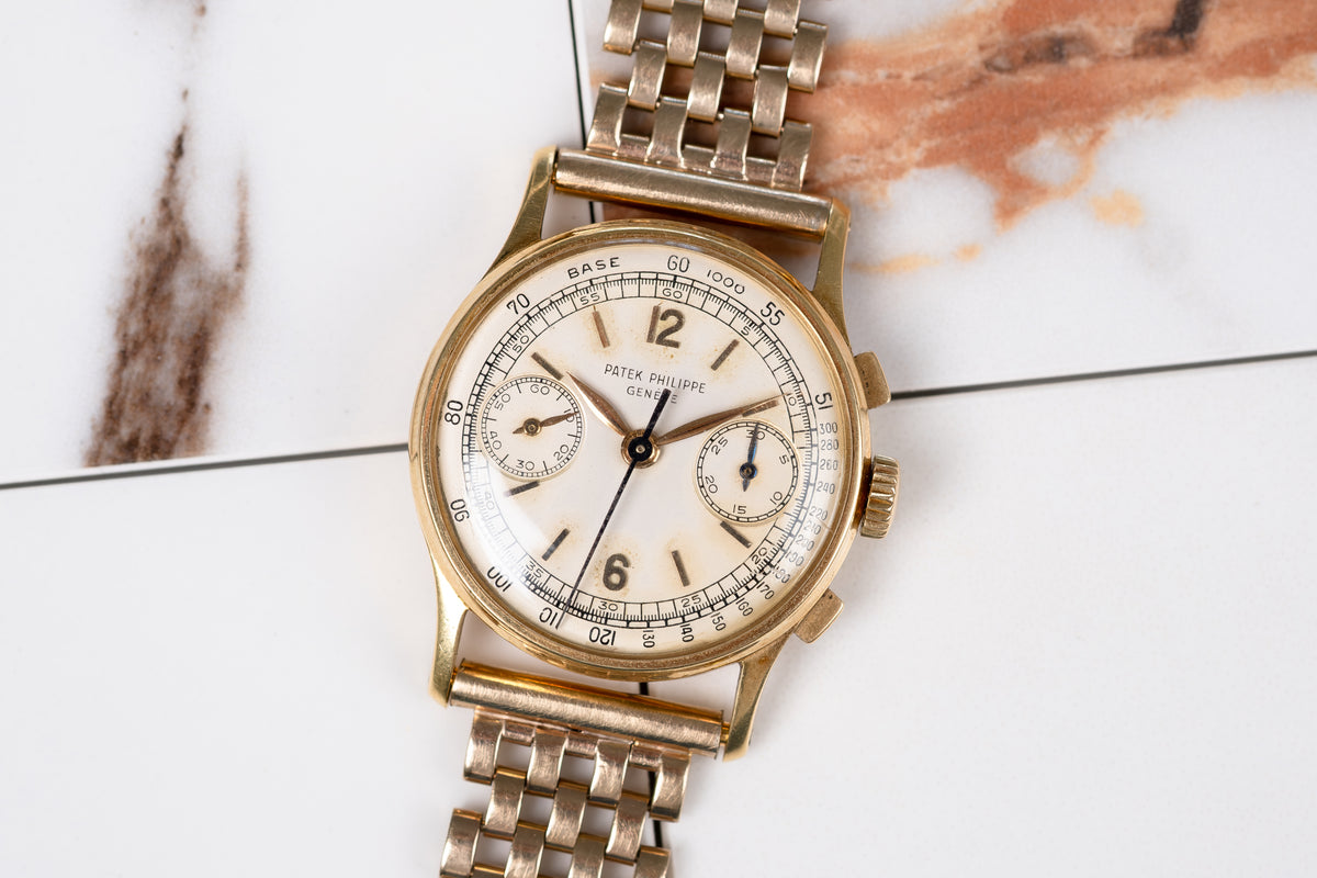PATEK PHILIPPE Chronograph Ref. 130 Short Signature 18ct Yellow Gold (1955)