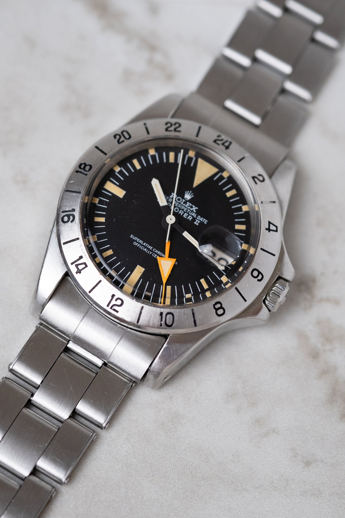 ROLEX Explorer II "Freccione" Ref. 1655 Mk 1 Straight Hand FULL SET (1973)