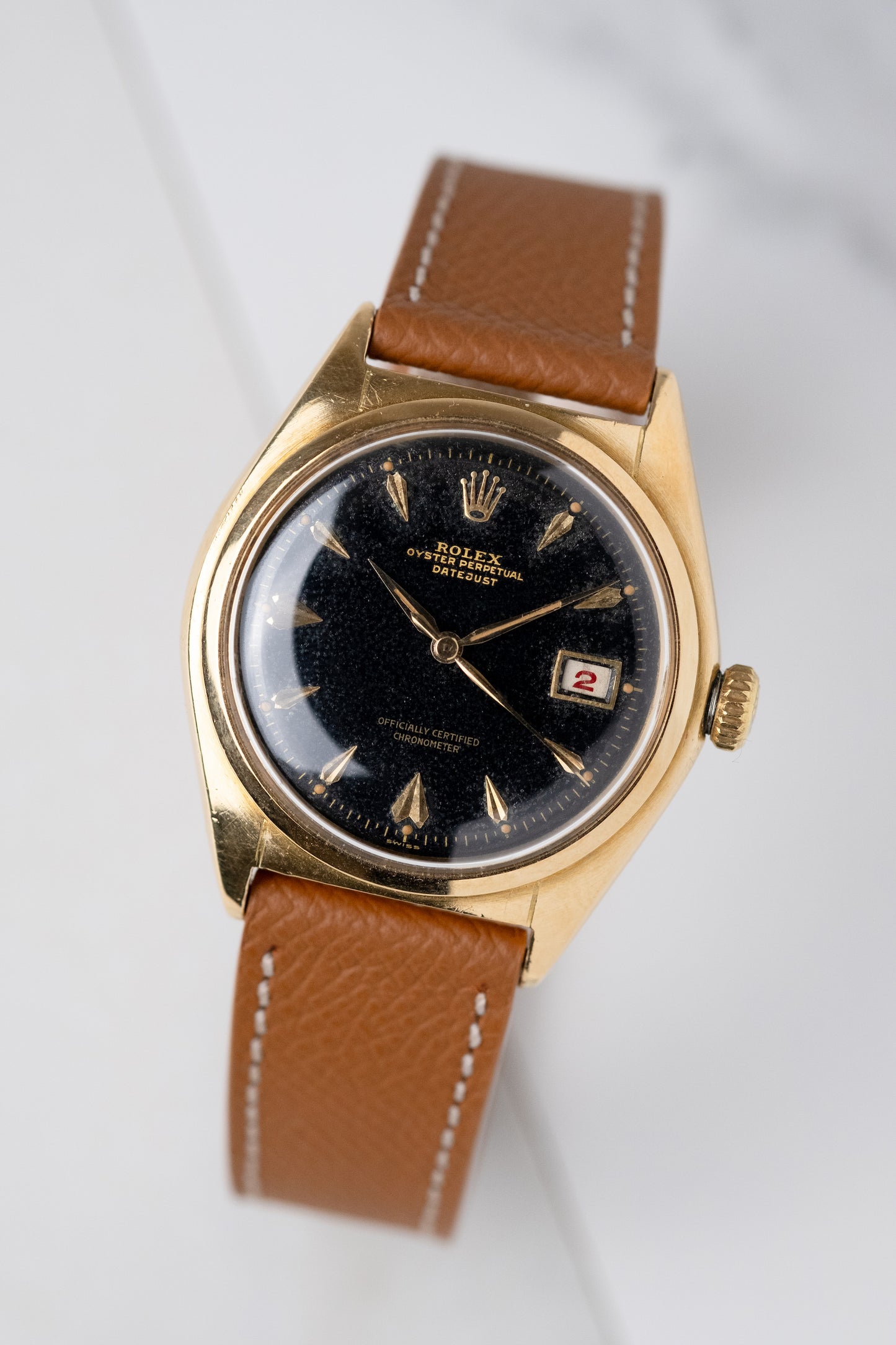 ROLEX Oyster Perpetual "Ovettone" Datejust Big Bubbleback Ref. 5030 (1949)
