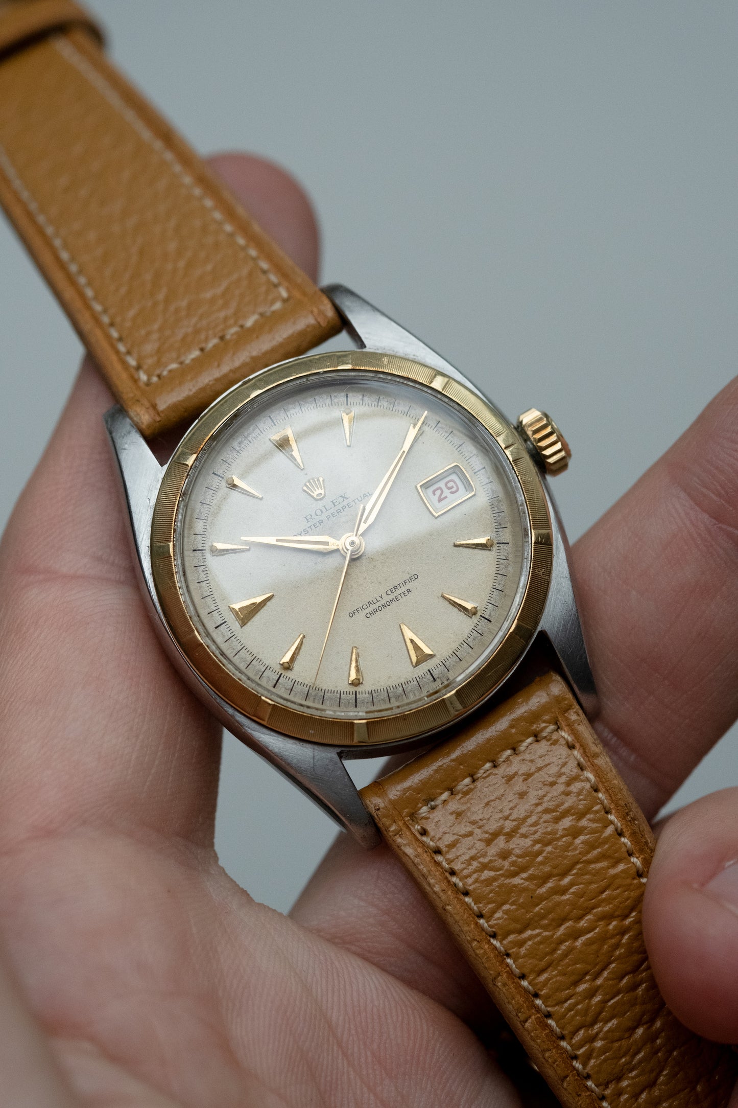ROLEX Oyster Perpetual "Ovettone" Big Bubbleback Ref. 6105 (1953)