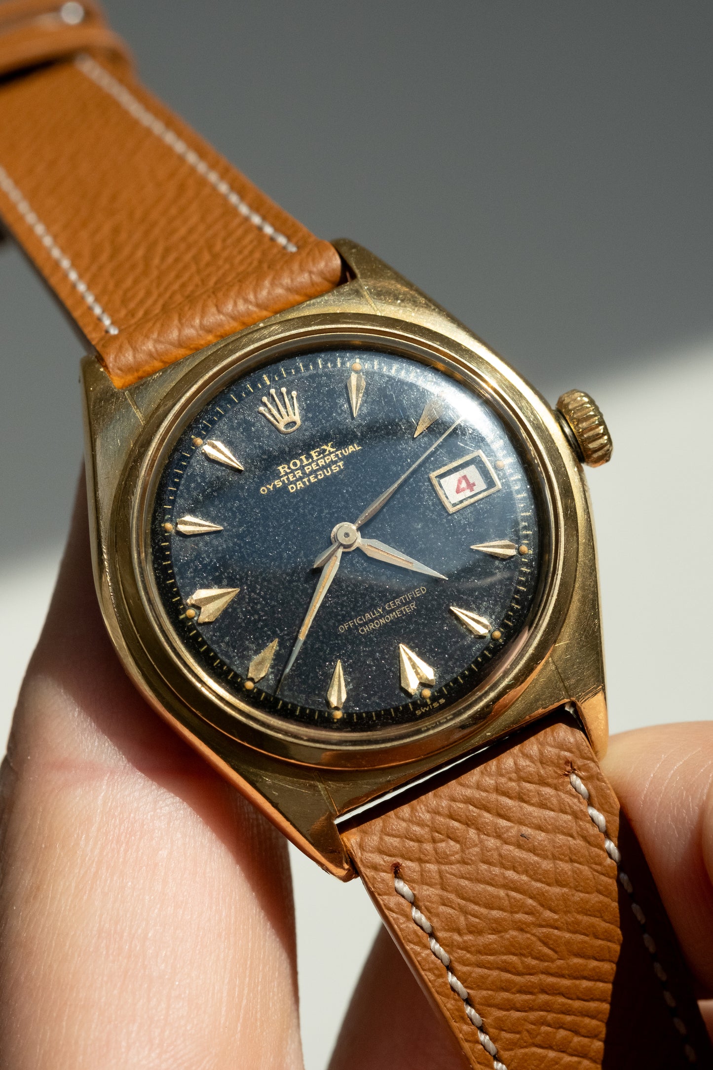 ROLEX Oyster Perpetual "Ovettone" Datejust Big Bubbleback Ref. 5030 (1949)