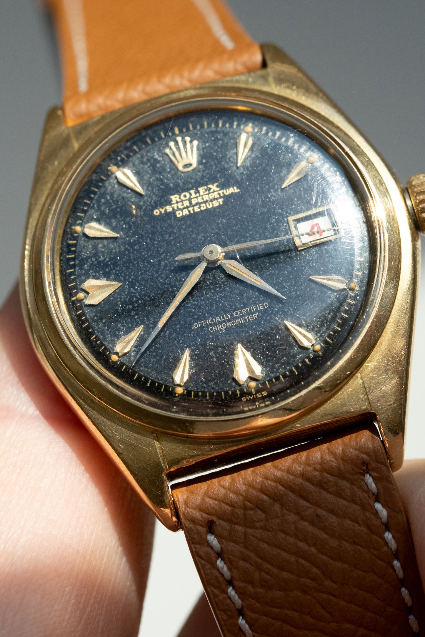 ROLEX Oyster Perpetual "Ovettone" Datejust Big Bubbleback Ref. 5030 (1949)