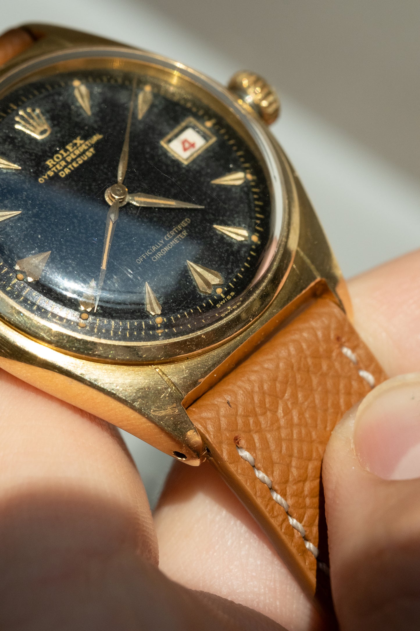 ROLEX Oyster Perpetual "Ovettone" Datejust Big Bubbleback Ref. 5030 (1949)