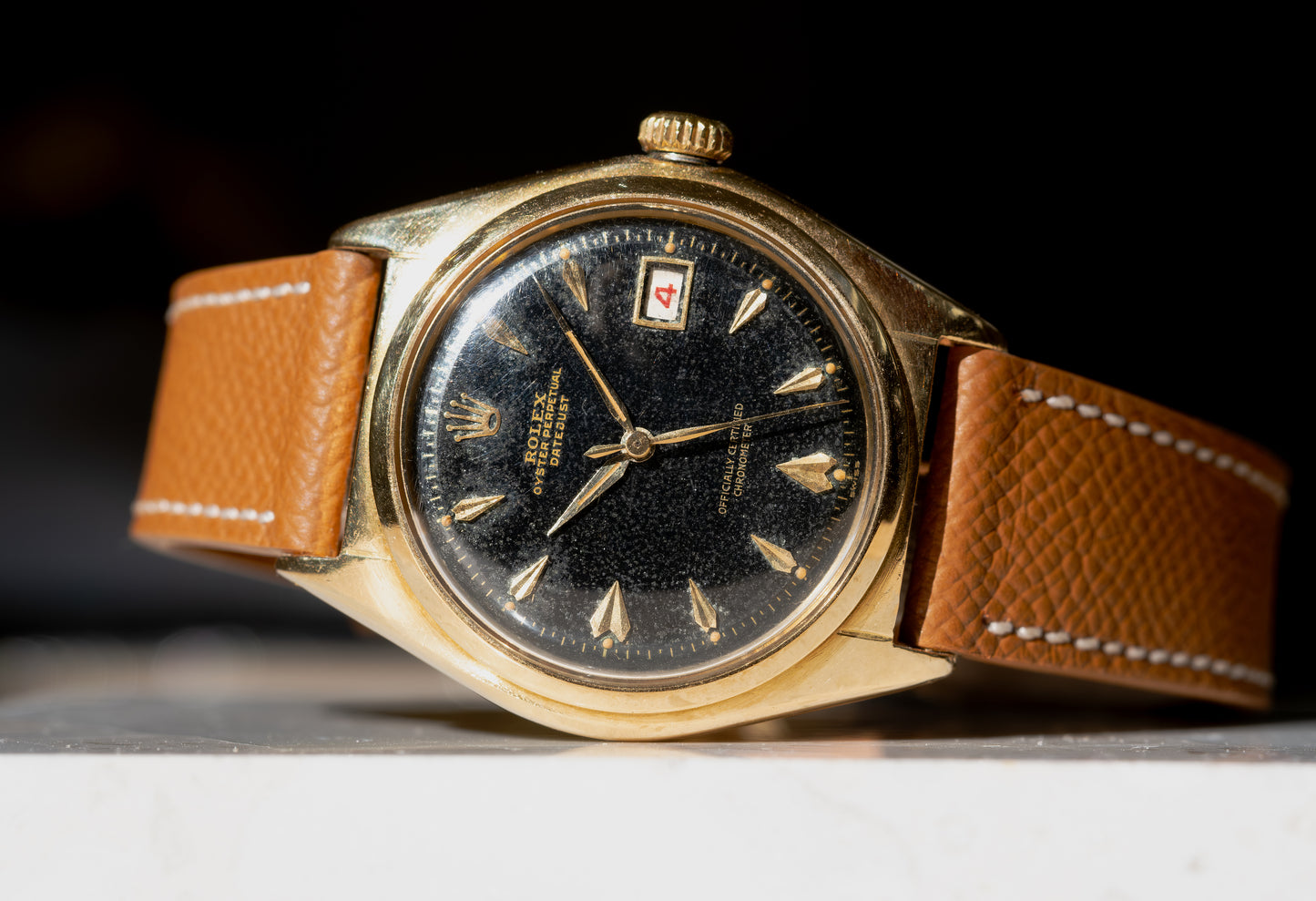 ROLEX Oyster Perpetual "Ovettone" Datejust Big Bubbleback Ref. 5030 (1949)