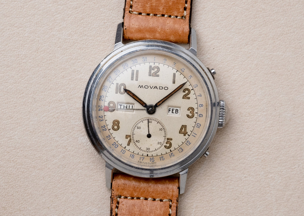 MOVADO Triple Calendar Arabic Numerals (c. 1950s)