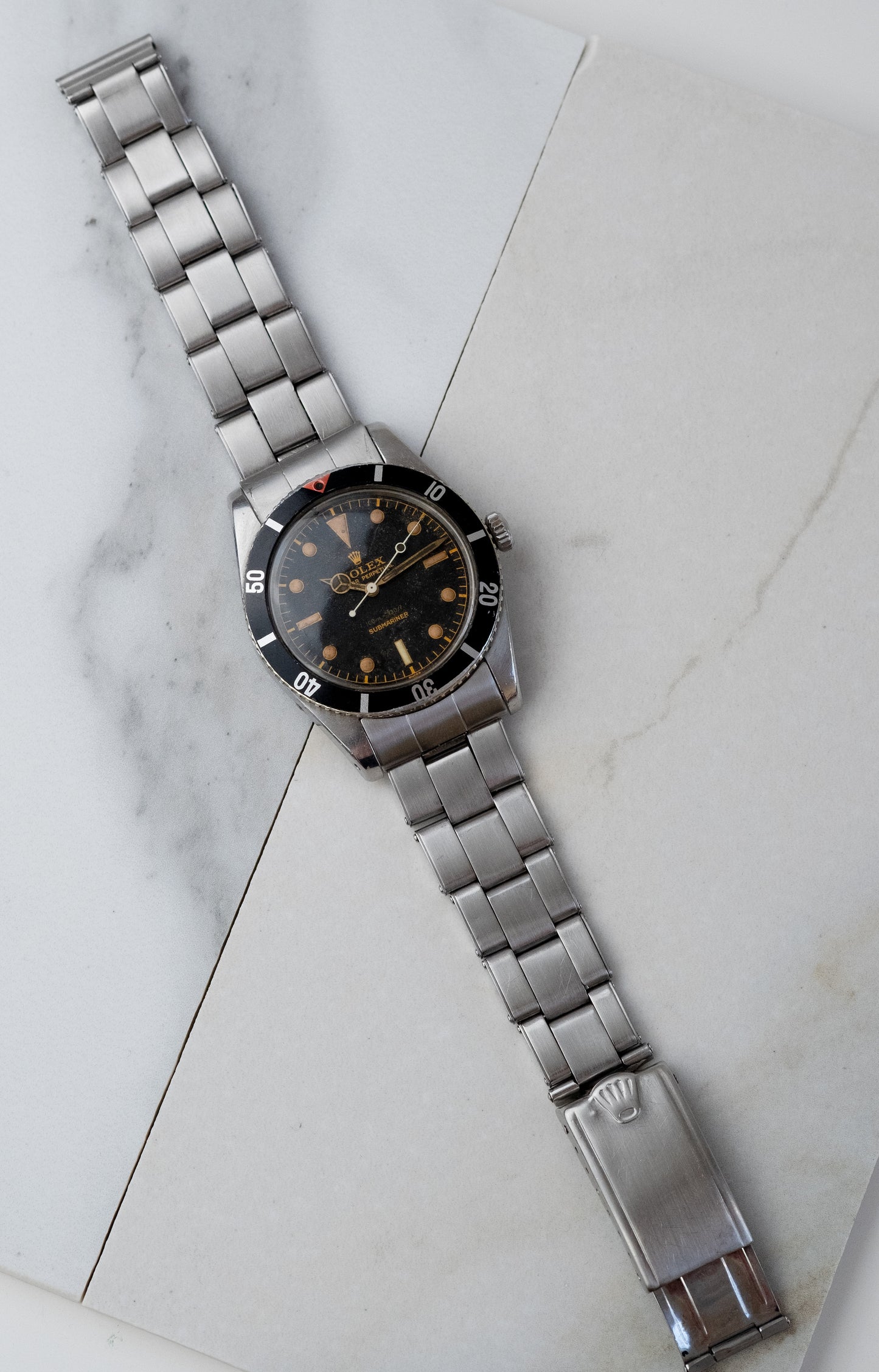ROLEX Small Crown Submariner Ref. 6536/1 Red Triangle Collectors Set Full History (1957)