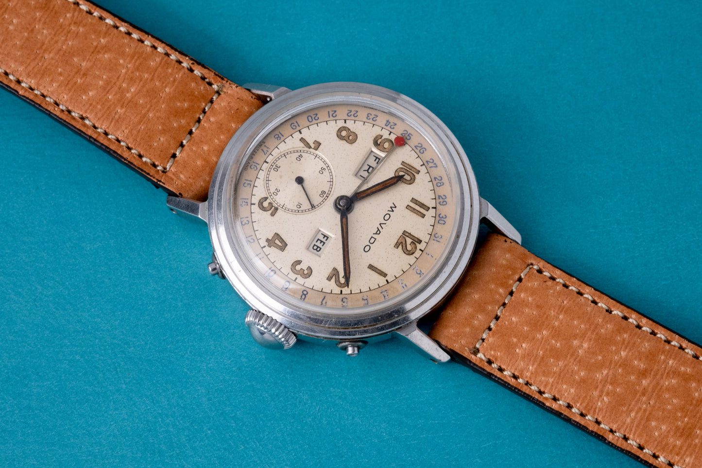 MOVADO Triple Calendar Arabic Numerals (c. 1950s)