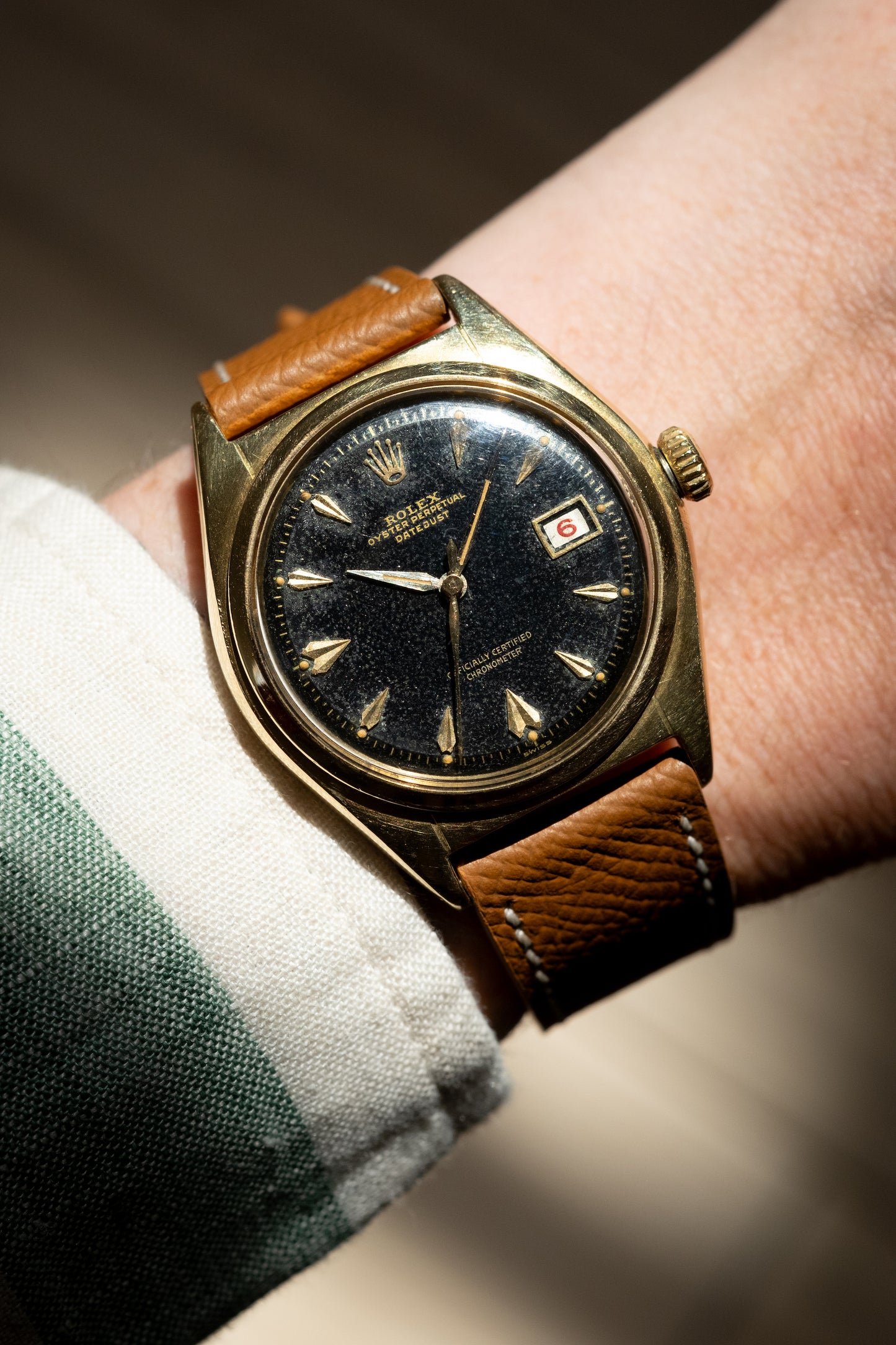 ROLEX Oyster Perpetual "Ovettone" Datejust Big Bubbleback Ref. 5030 (1949)