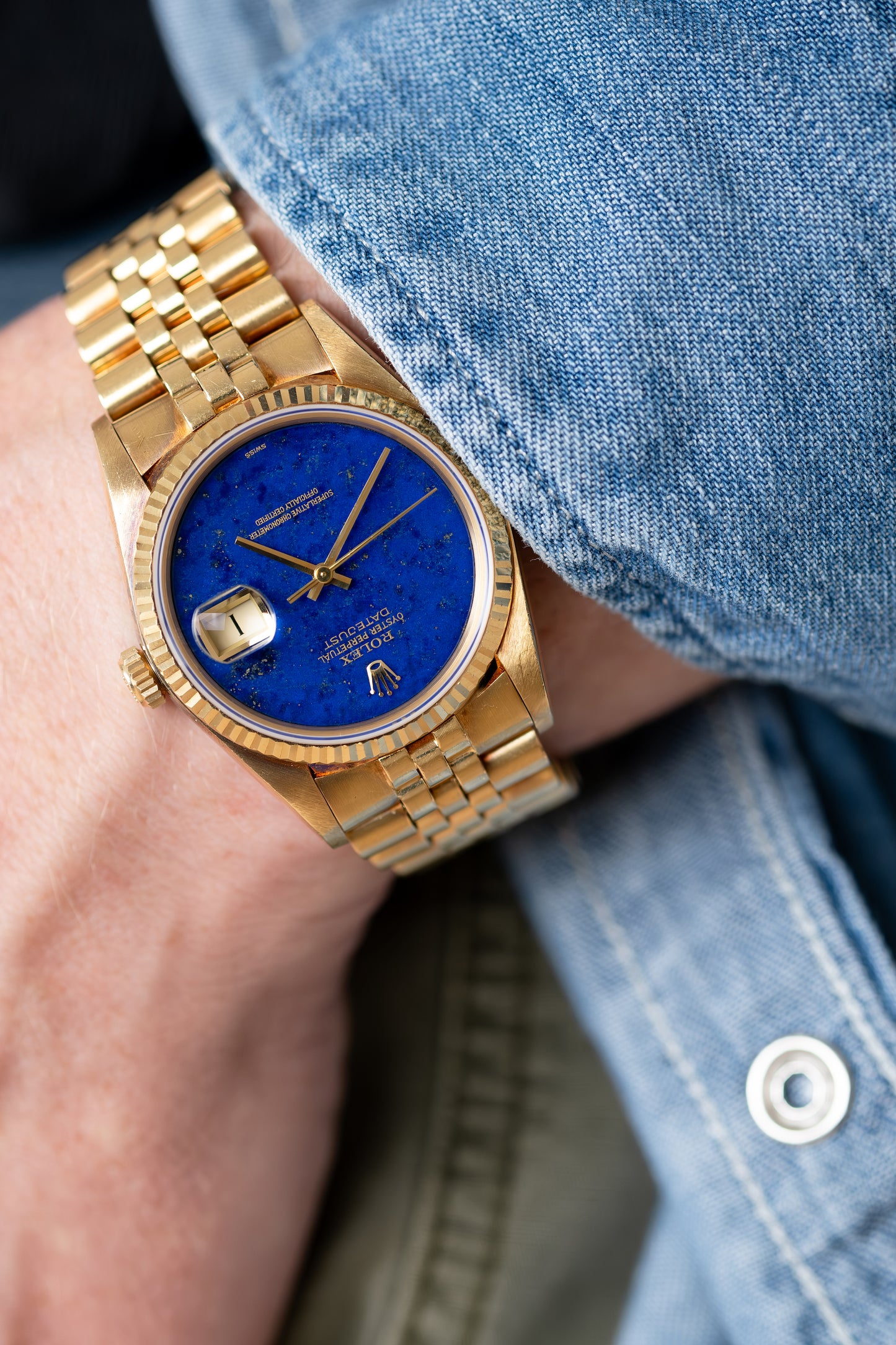 ROLEX Oyster Perpetual Datejust Ref. 16018 Lapis Lazuli Stone Dial (1979)