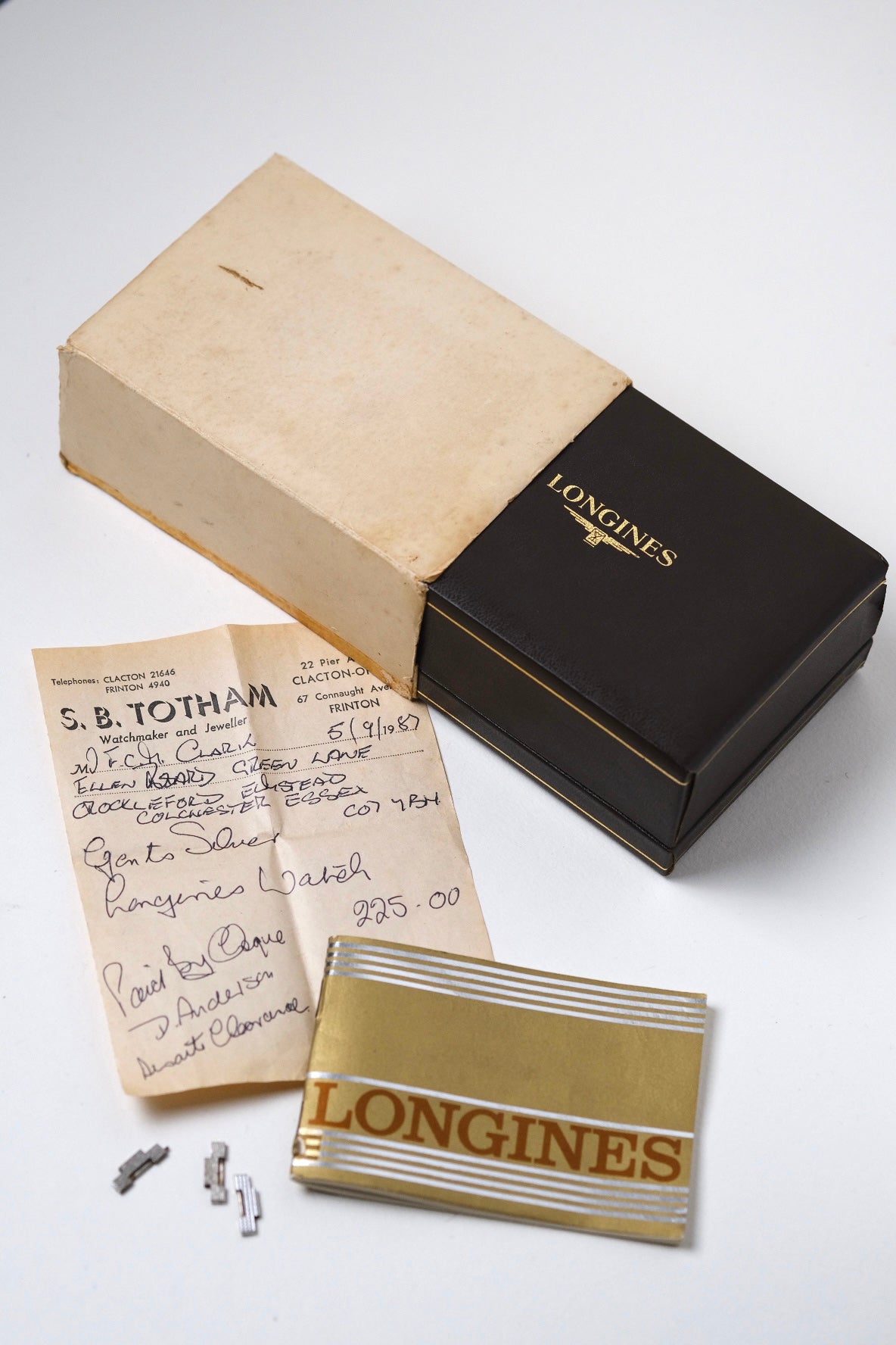 LONGINES 925 Silver TV Dial Manual Wind Box and Papers (1975)