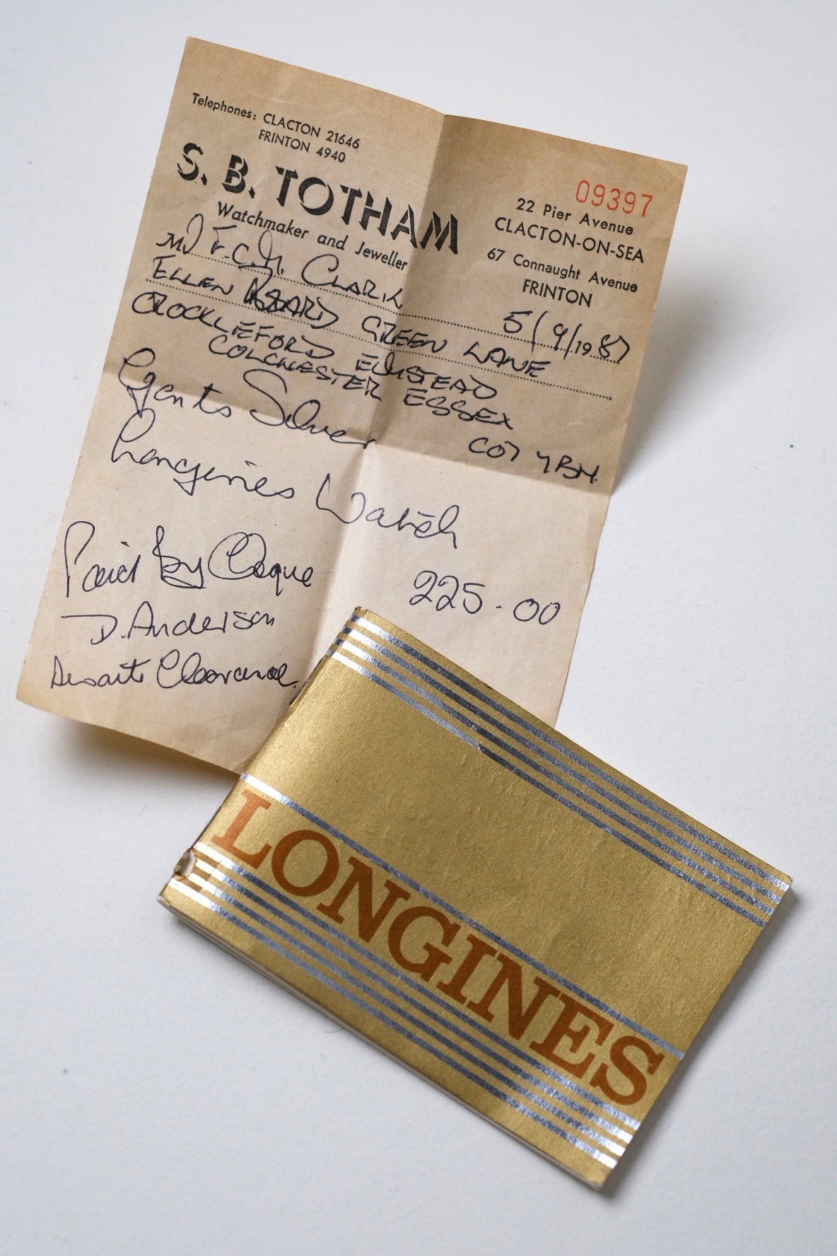 LONGINES 925 Silver TV Dial Manual Wind Box and Papers (1975)
