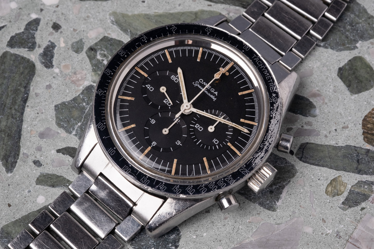 OMEGA Speedmaster Ref. 105.002 62 SC Straight Lug Pre Ed White Rare Transitional Model (1963)