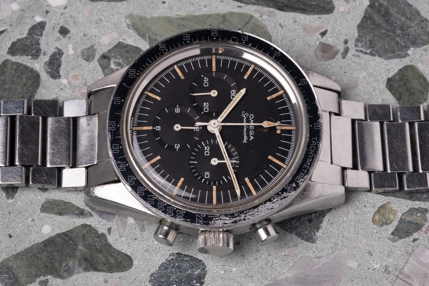 OMEGA Speedmaster Ref. 105.002 62 SC Straight Lug Pre Ed White Rare Transitional Model (1963)