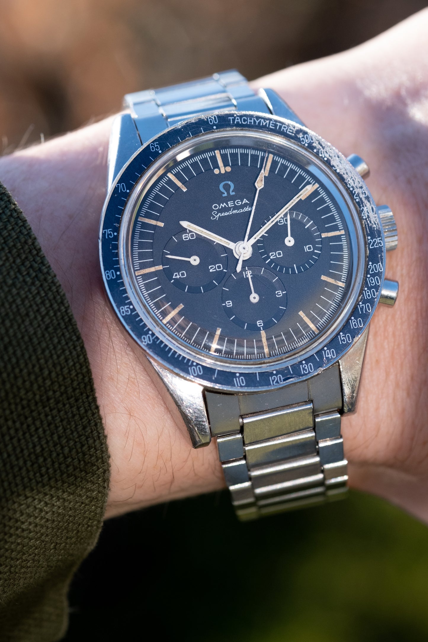 OMEGA Speedmaster Ref. 105.002 62 SC Straight Lug Pre Ed White Rare Transitional Model (1963)